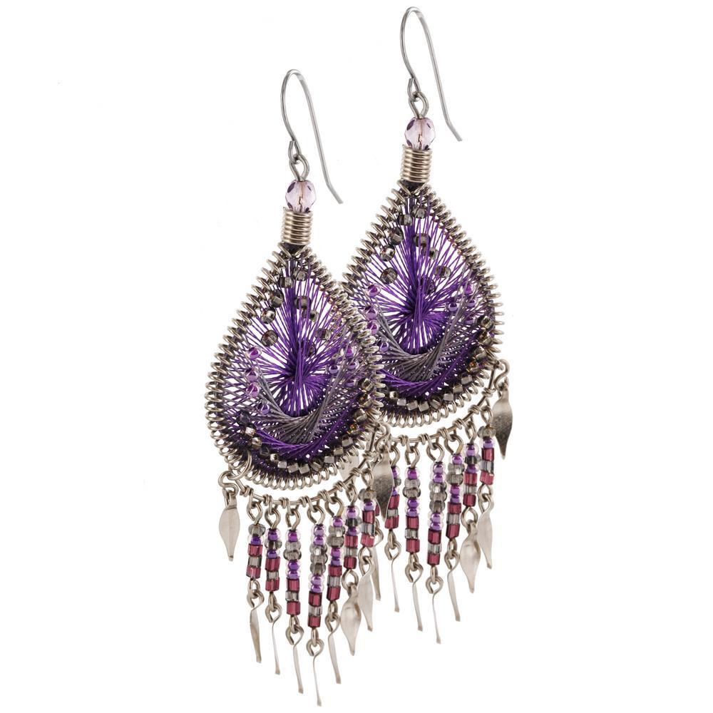 Dazzling Chandelier Thread Earrings - Image 5