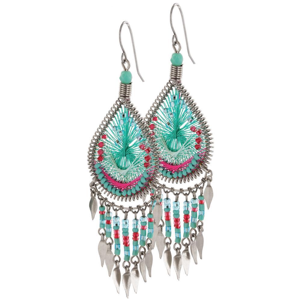 Dazzling Chandelier Thread Earrings - Image 6