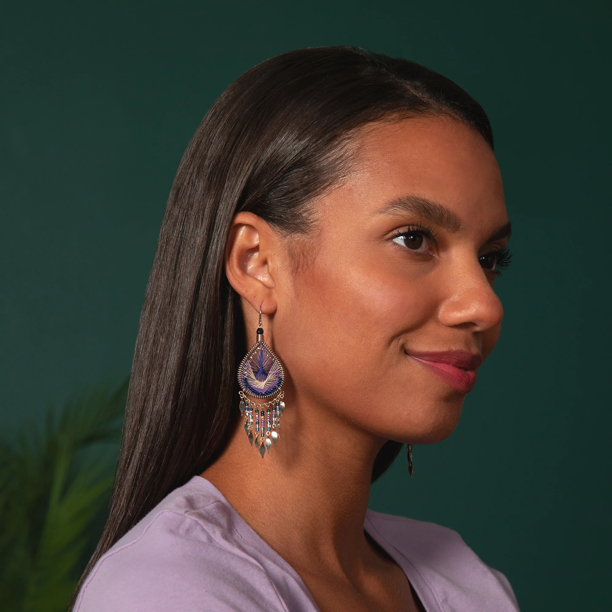 Dazzling Chandelier Thread Earrings - Image 8