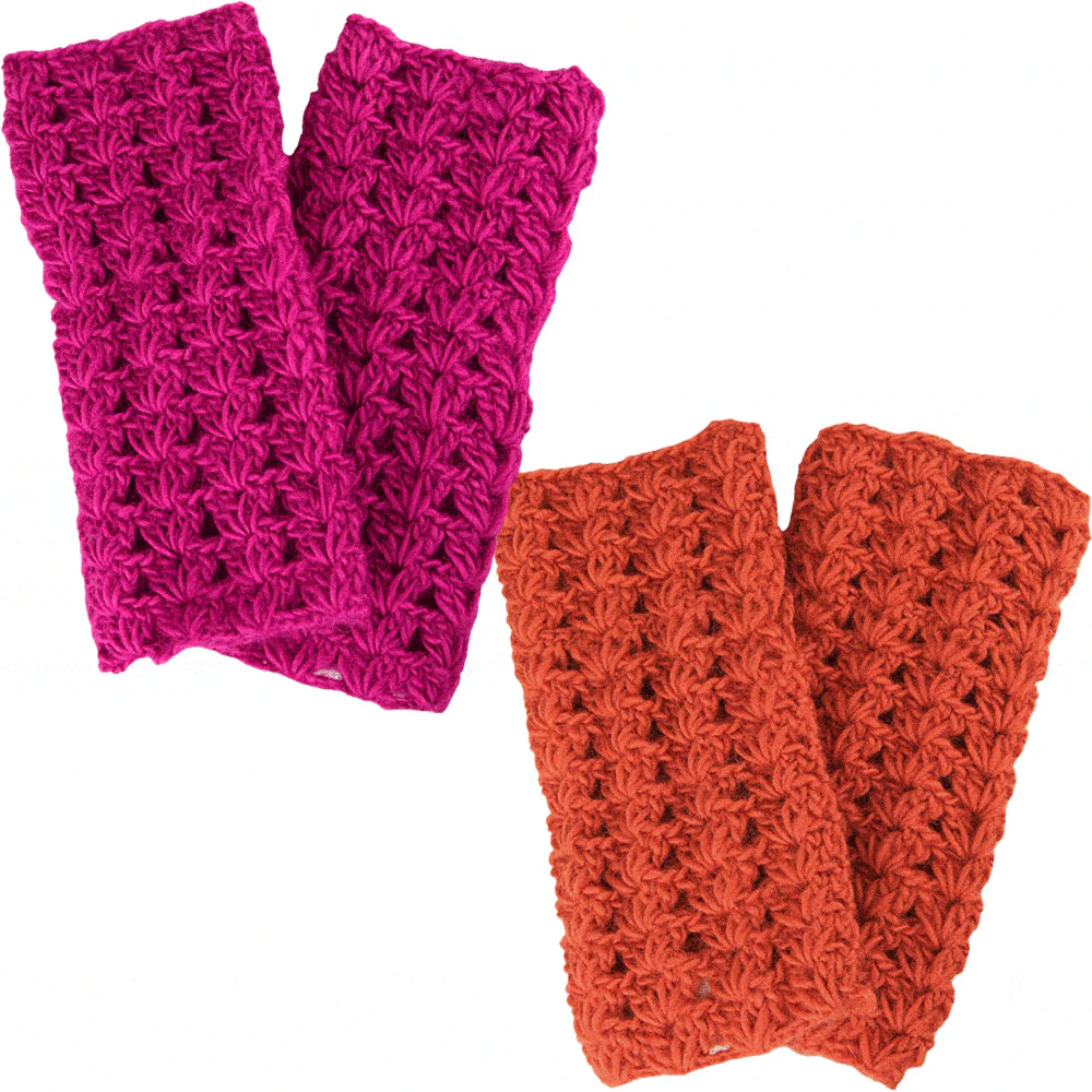 Crocheted Himalayan Fingerless Mittens - Image 2