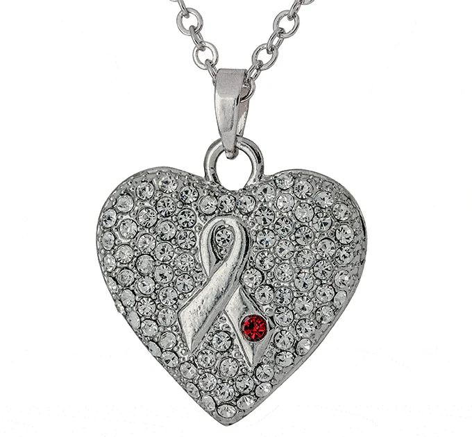 Heart of My Heart Diabetes Ribbon Necklace! - Image 2