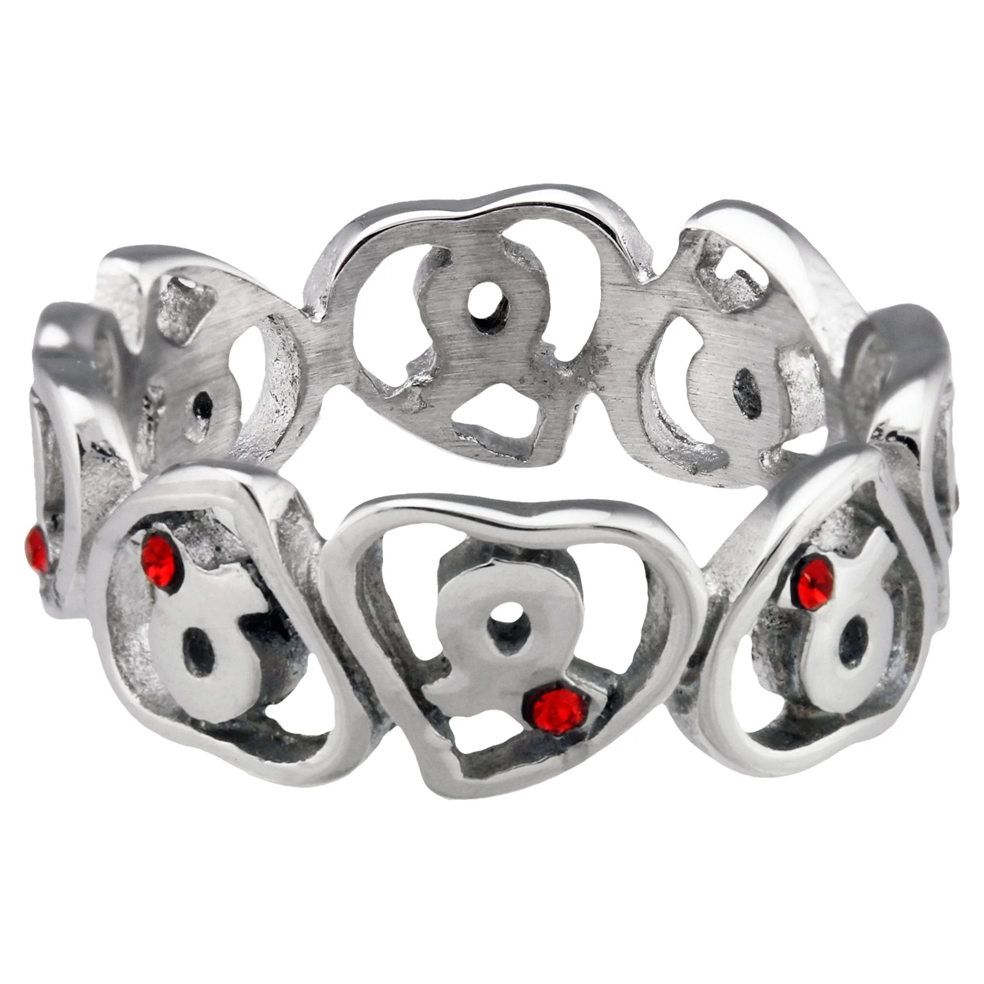 Diabetes Awareness Hearts Stainless Steel Ring - Image 6