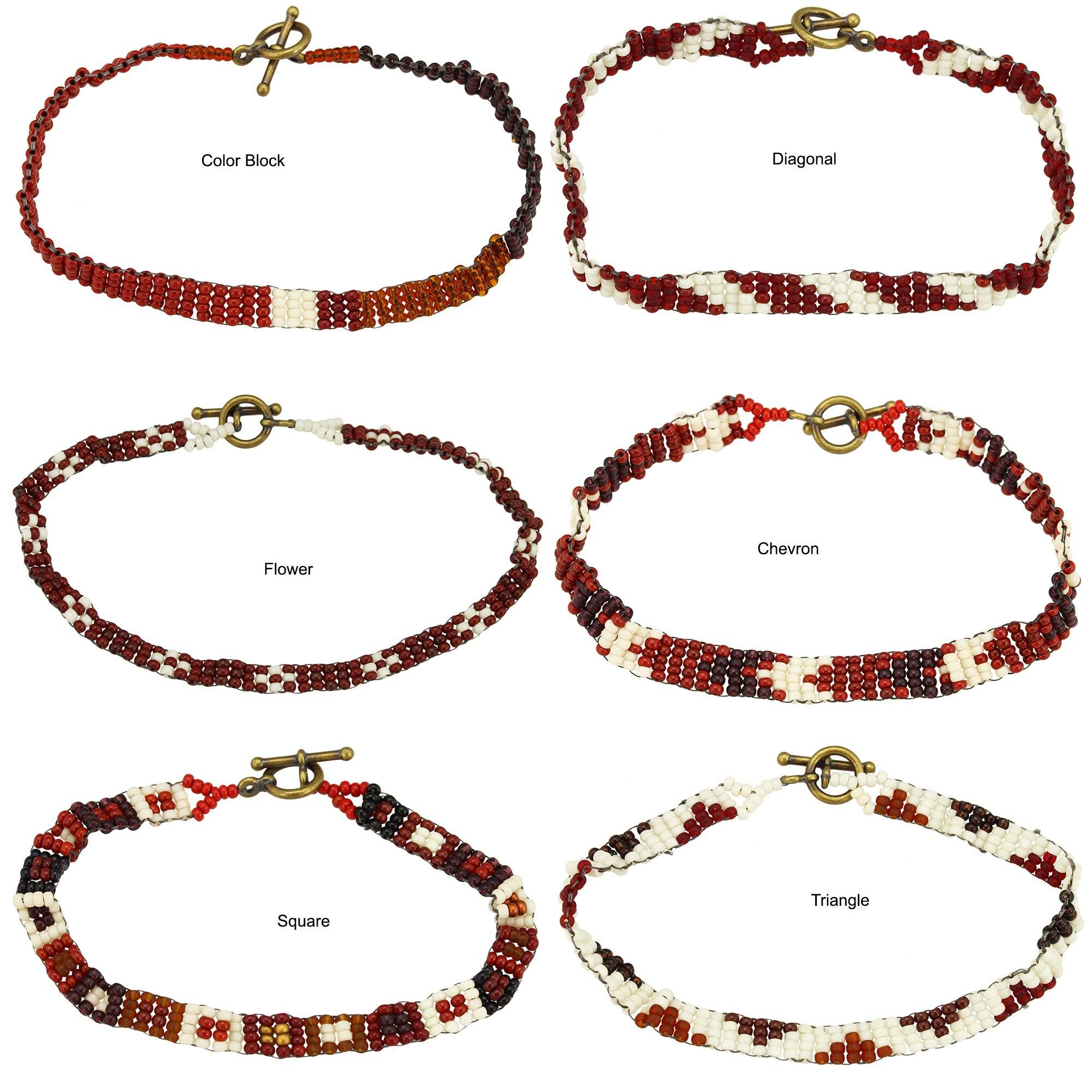 Haitian Bead Weaver Earth Tone Bracelet - Image 2