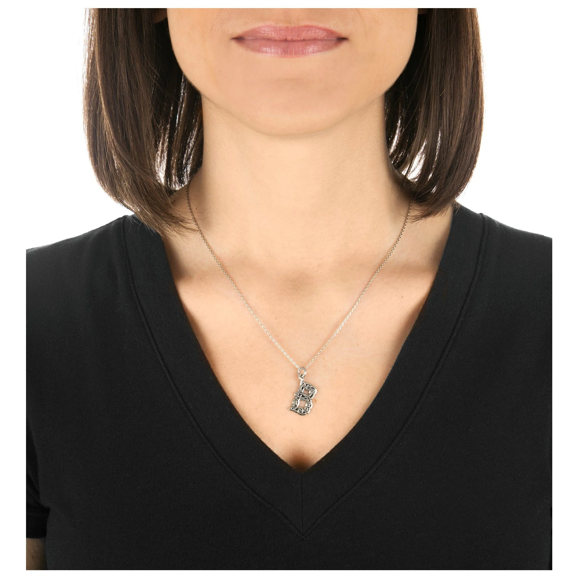 Celtic Alphabet Pewter Necklace - Image 2