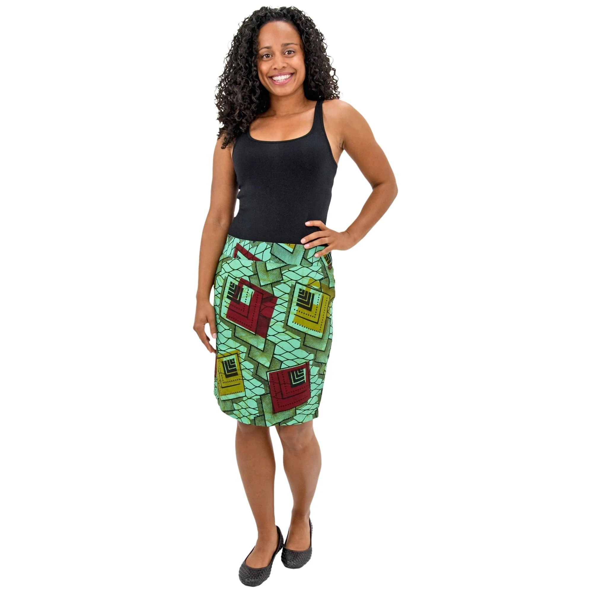 African Kitenge Pencil Skirt - Image 9