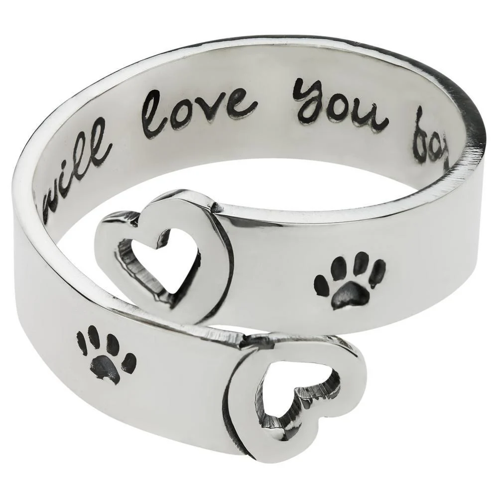 I Will Love You Forever Adjustable Sterling Ring - Image 4