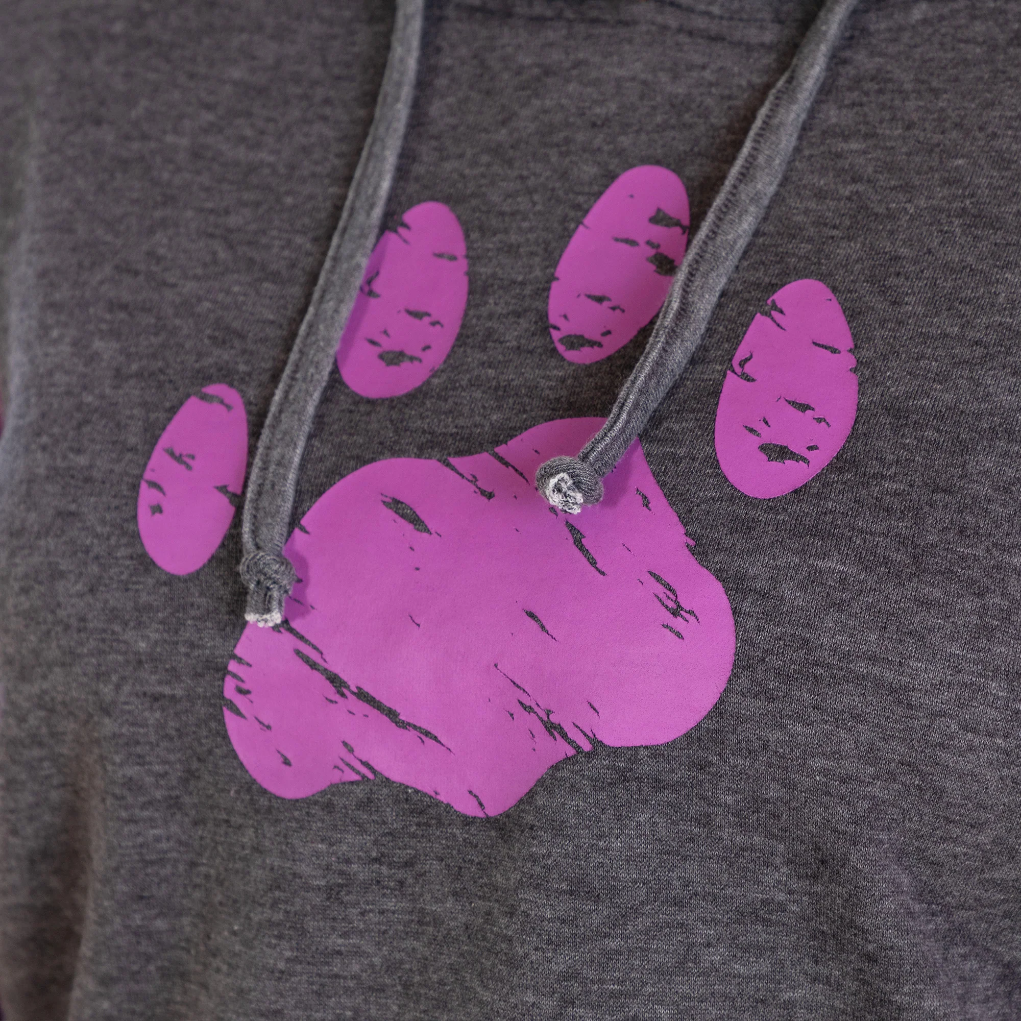 Purple Paw Stripe Burnout Pullover Hoodie - Image 18