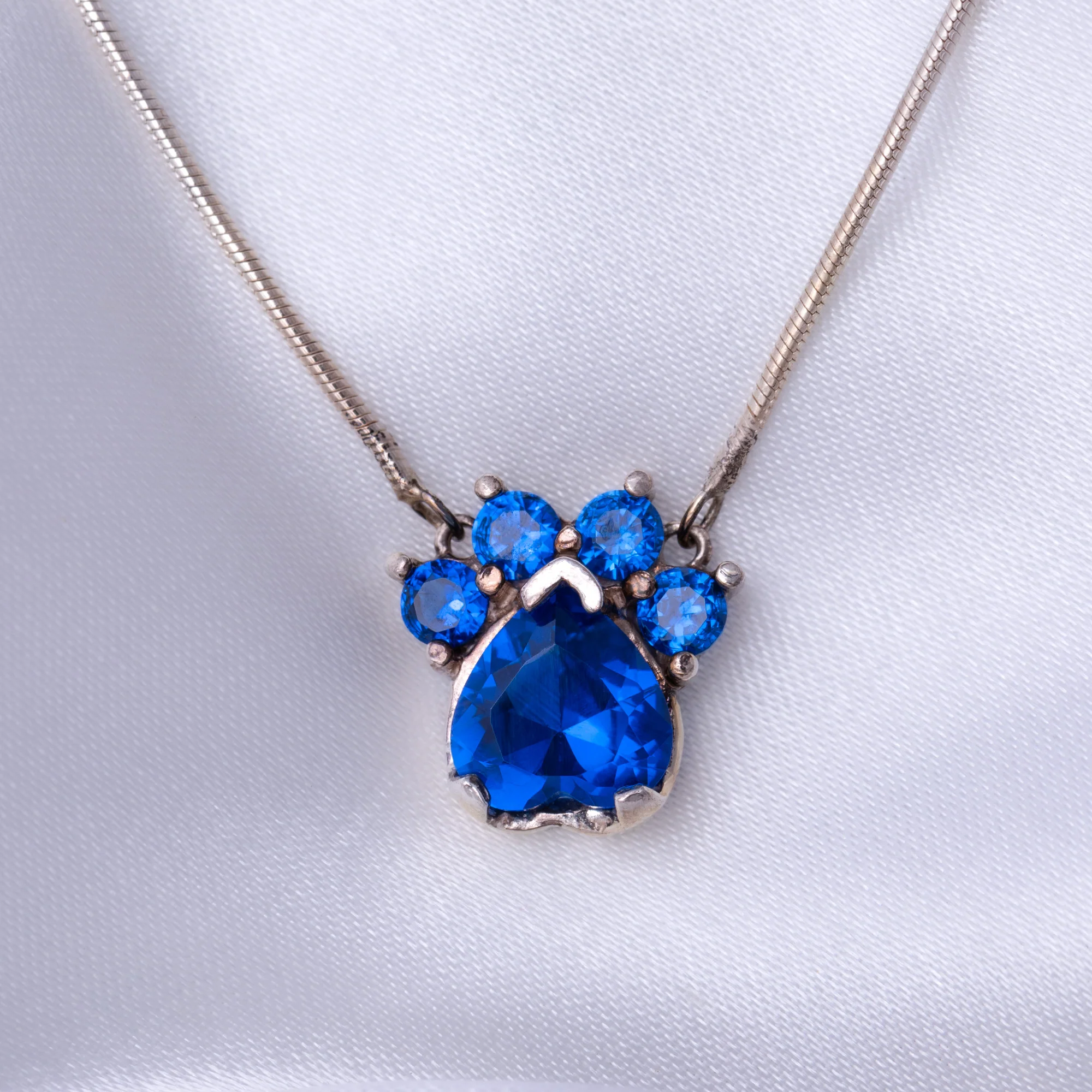 Paw Print Birthstone Pendant Necklace - Image 10