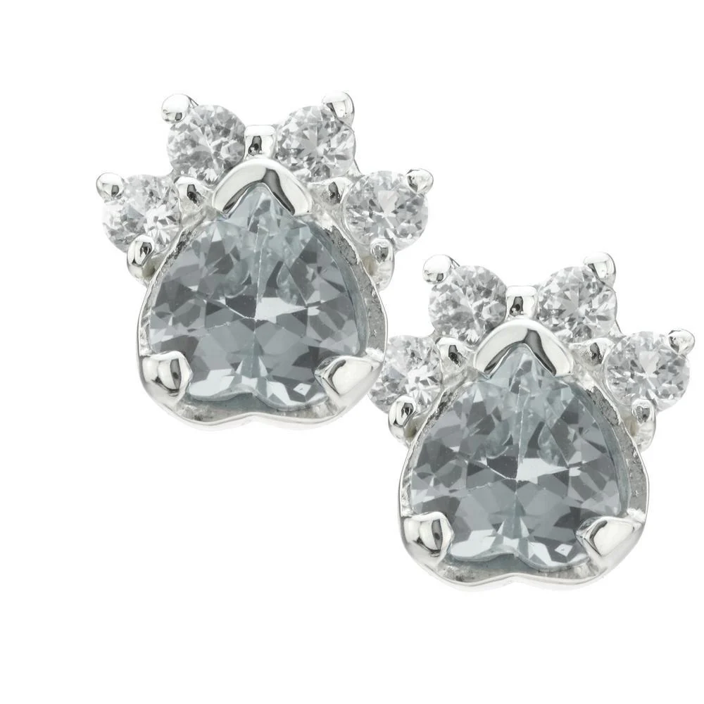 Paw Print Birthstone Earrings | Fair Trade - Image 10