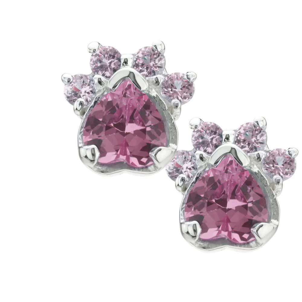 Paw Print Birthstone Earrings | Fair Trade - Image 11