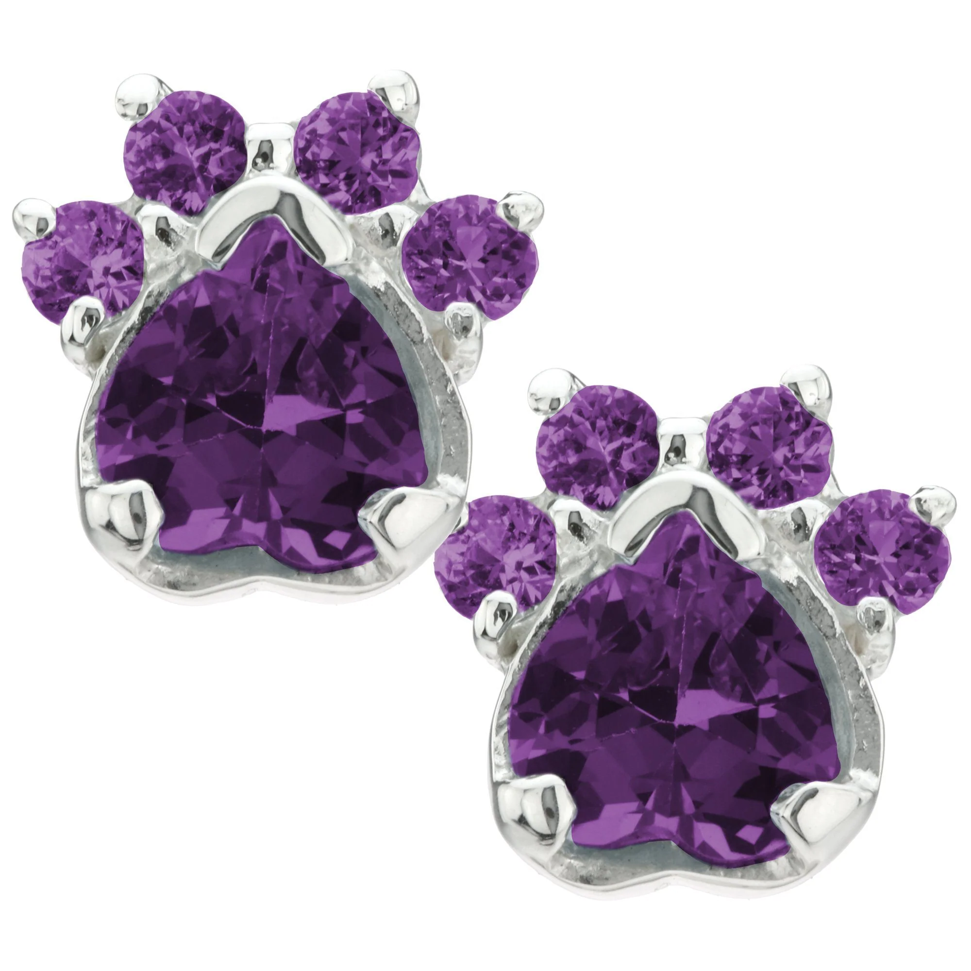 Paw Print Birthstone Earrings | Fair Trade - Image 12