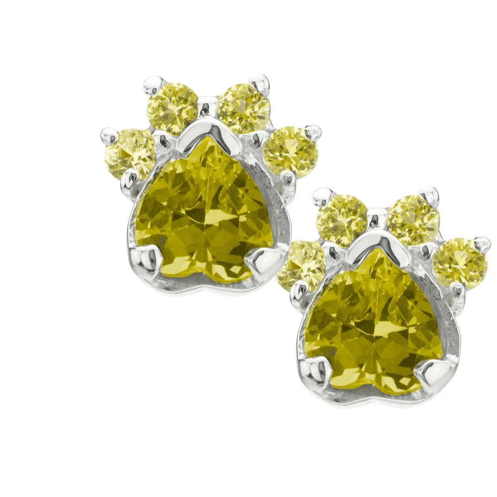 Paw Print Birthstone Earrings | Fair Trade - Image 13