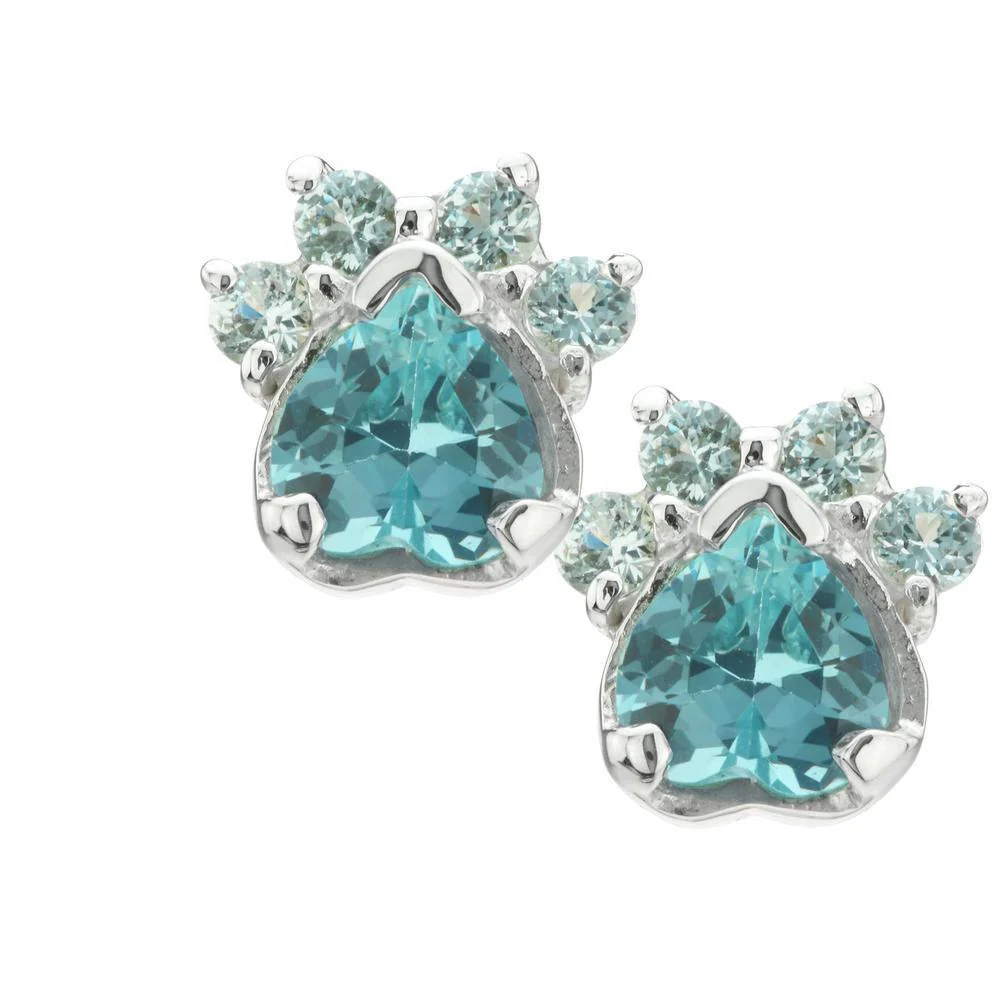 Paw Print Birthstone Earrings | Fair Trade - Image 14