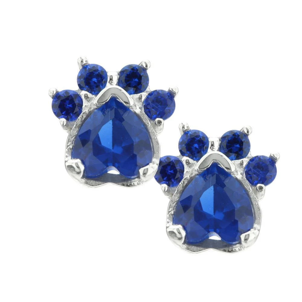 Paw Print Birthstone Earrings | Fair Trade - Image 7