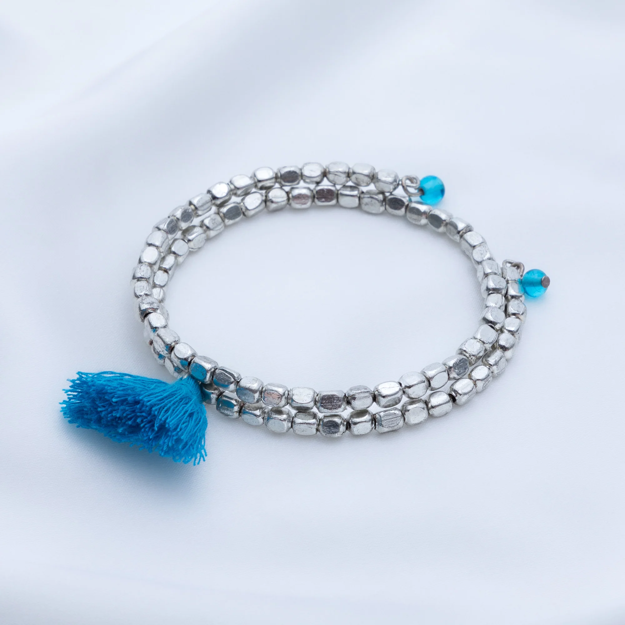 Taj Tassel Metal Bead Bracelet - Image 4