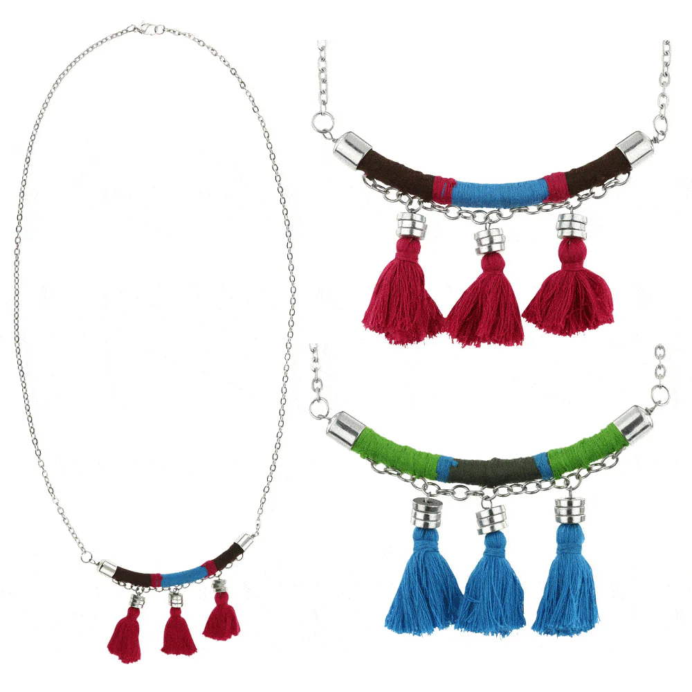 Taj Tassel Bar Necklace - Image 2