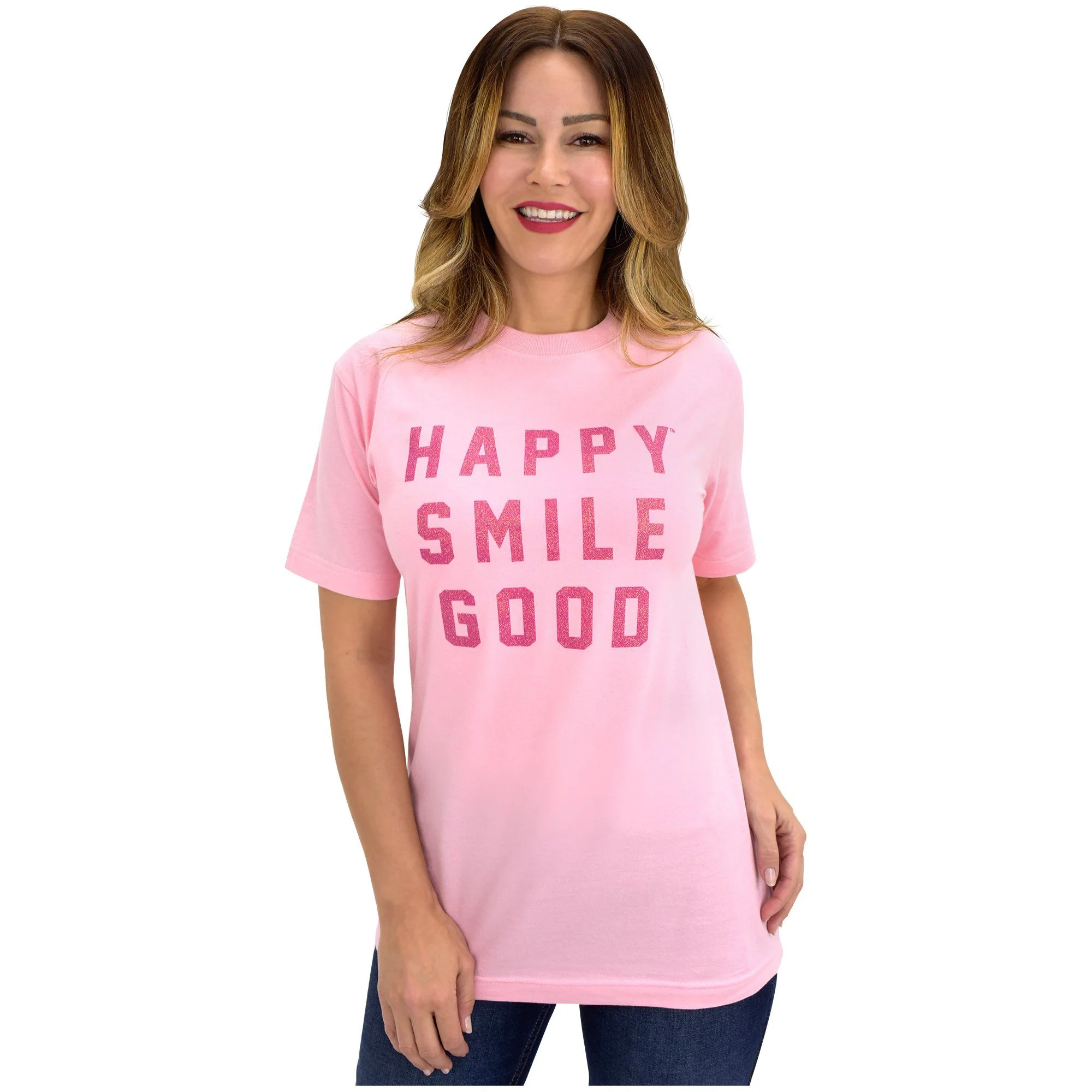 Pink Ribbon Happy Smile Good&trade; Adult T-Shirt - Image 3