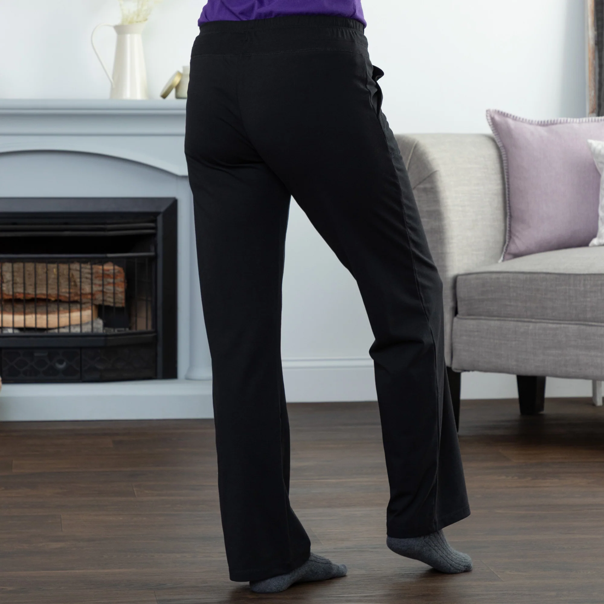 Paw Print Casual Pants with Pockets - Image 13