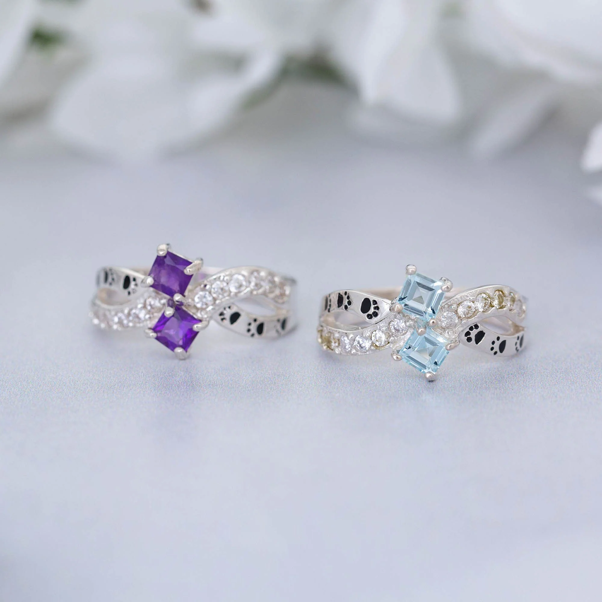 Infinity Paws Sterling & Gemstone Ring - Image 5