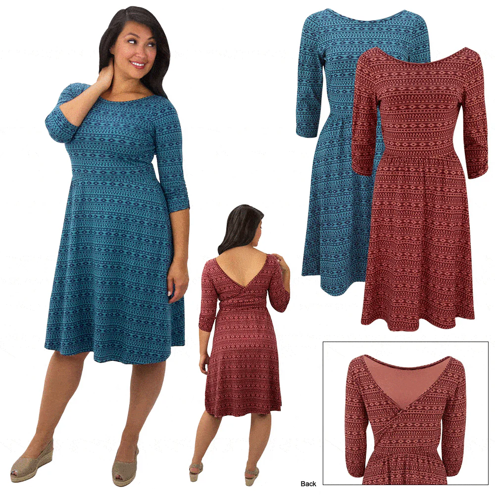 Organic V-Back Wrap Dress - Image 2