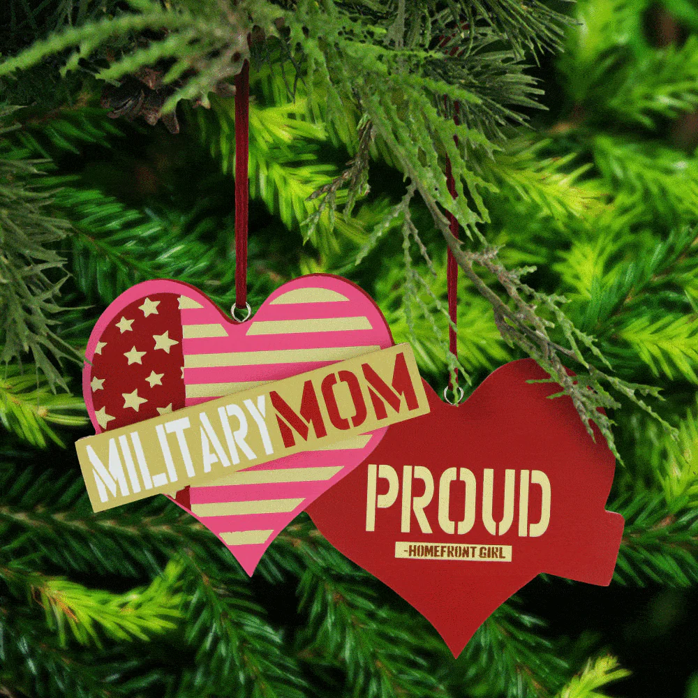 Proud Military Mom Ornament - Image 2