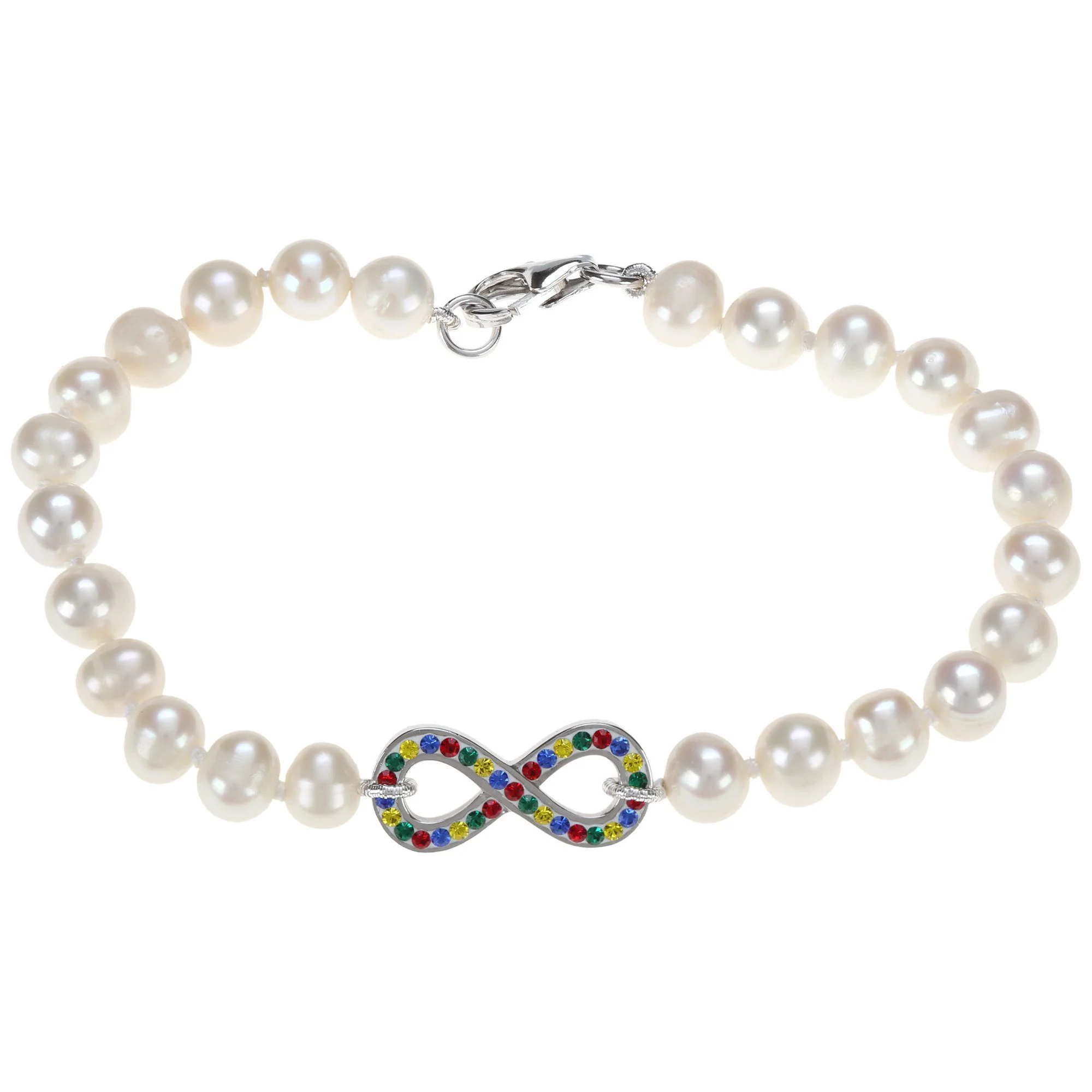Infinite Hope Autism Ribbon Pearl & Sterling Bracelet - Image 4