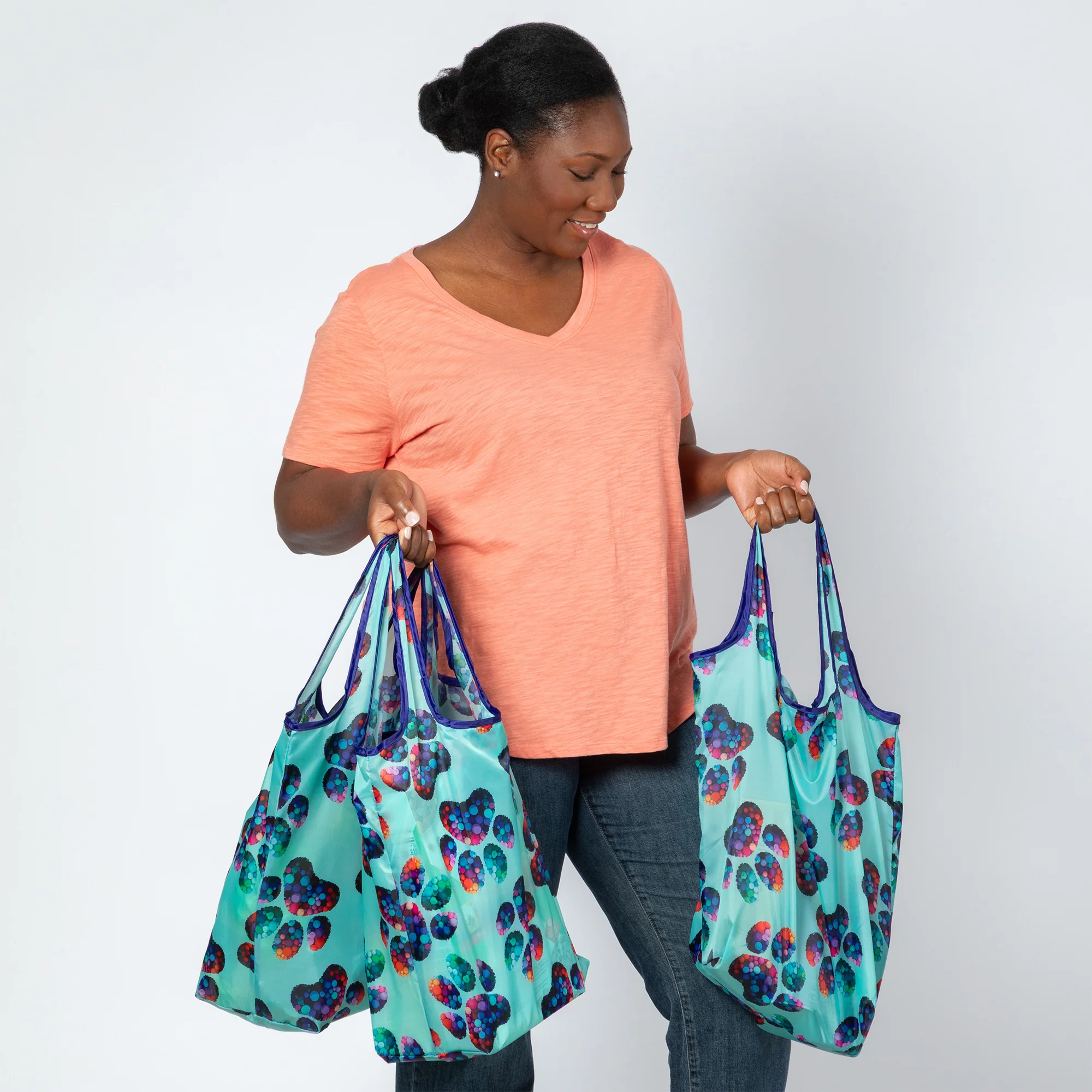 Paws Packable Reusable Shopping Bags - Set of 3 - Image 27