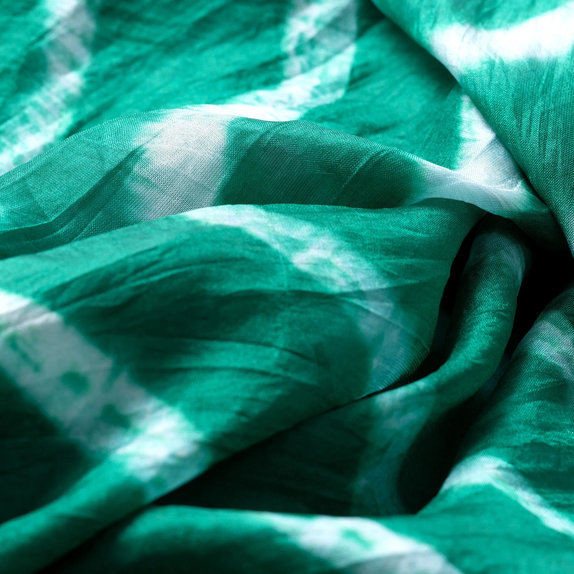 Tie-Dye Stripe Silk Scarf - Image 10