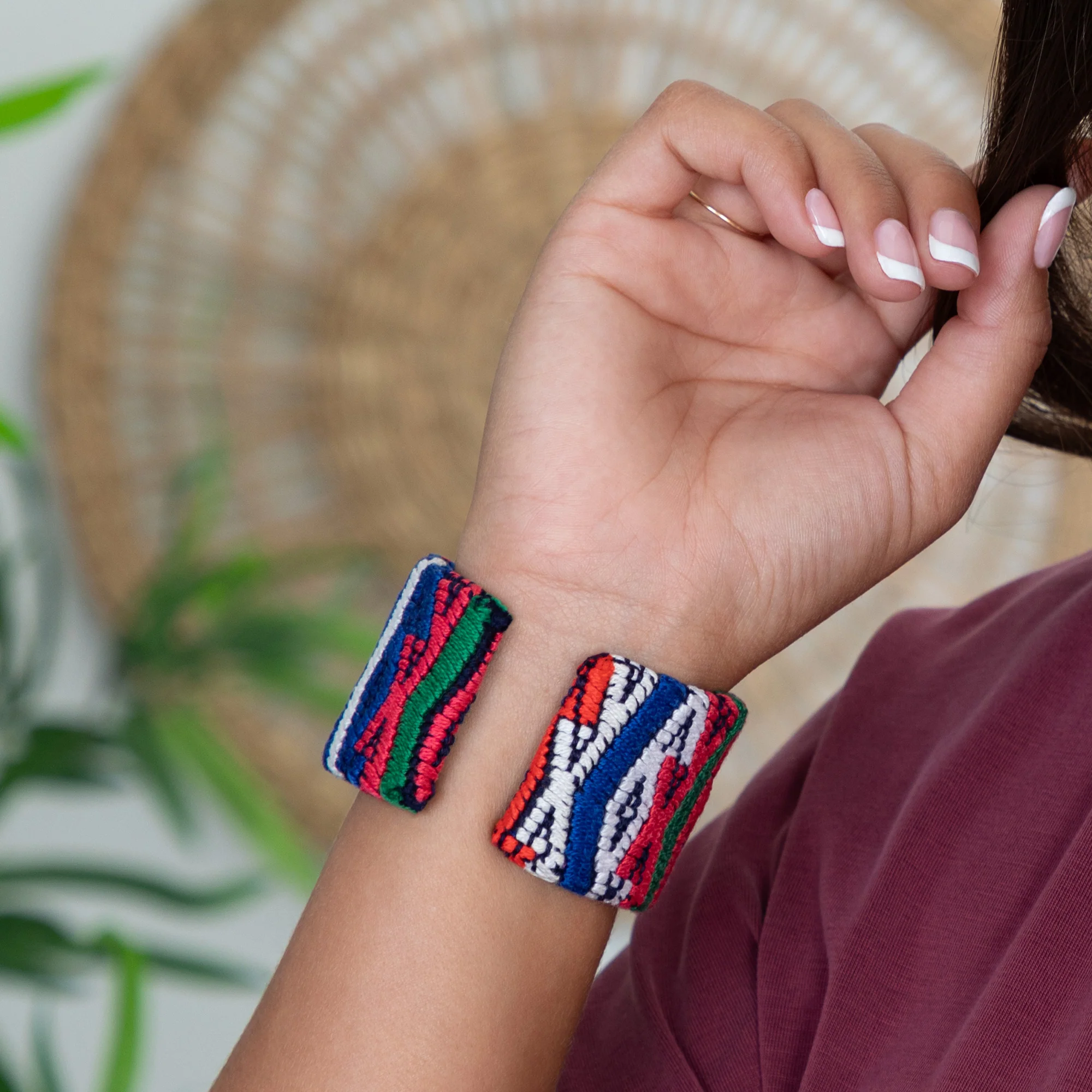 Upcycled Huipil Cuff - Image 2