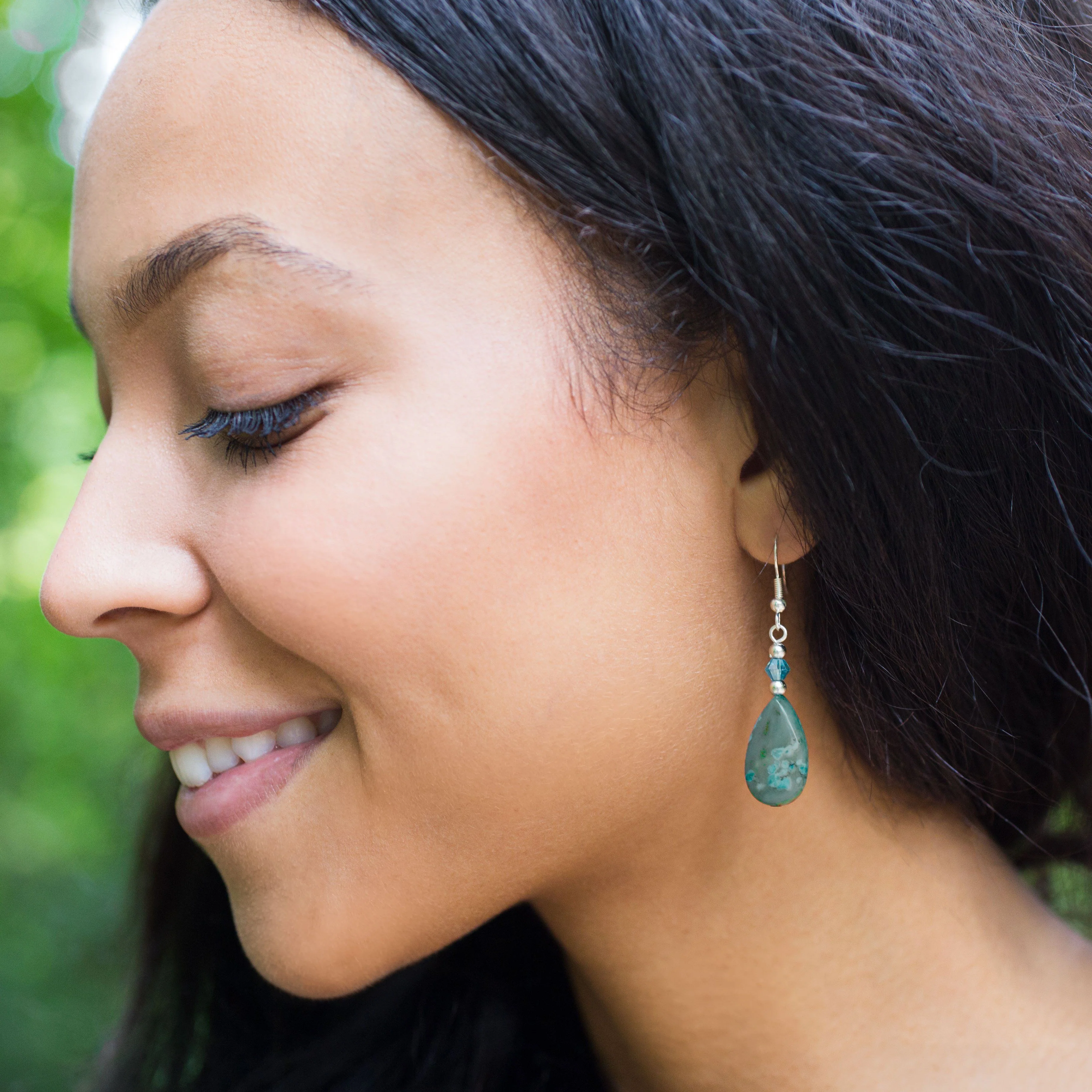 Jasper Teardrop Earrings - Image 2