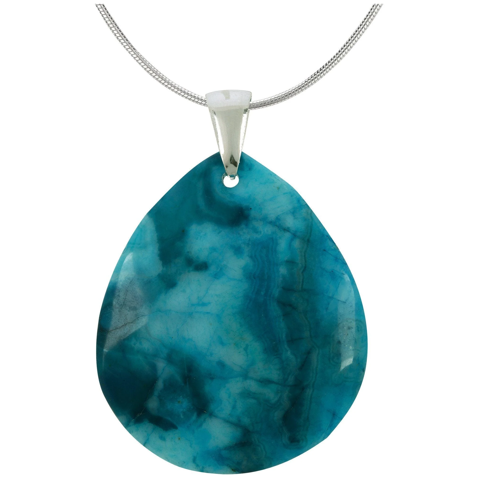 Blue Sky Crazy Lace & Sterling Necklace - Image 4