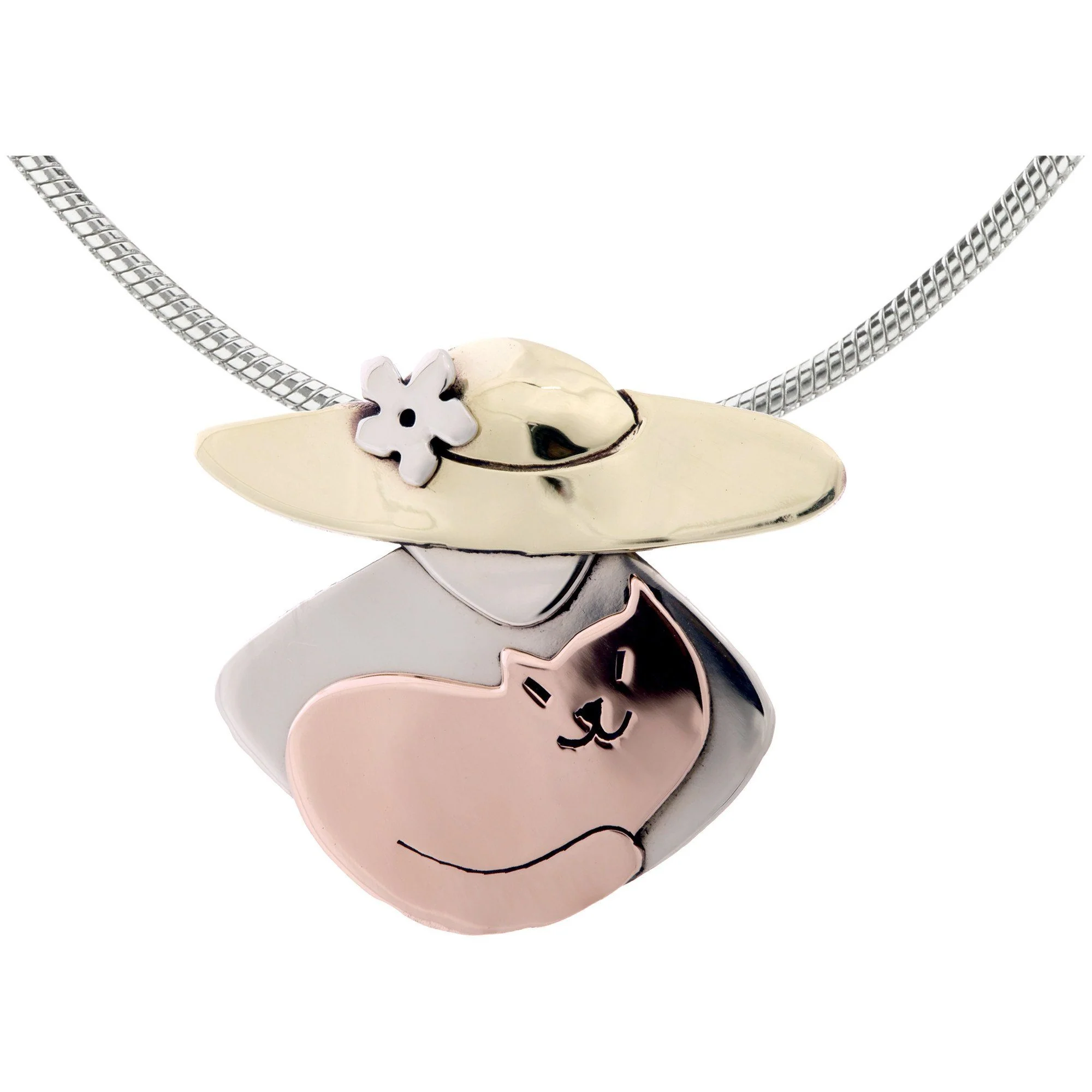 Cat Lover Mixed Metals Necklace - Image 4