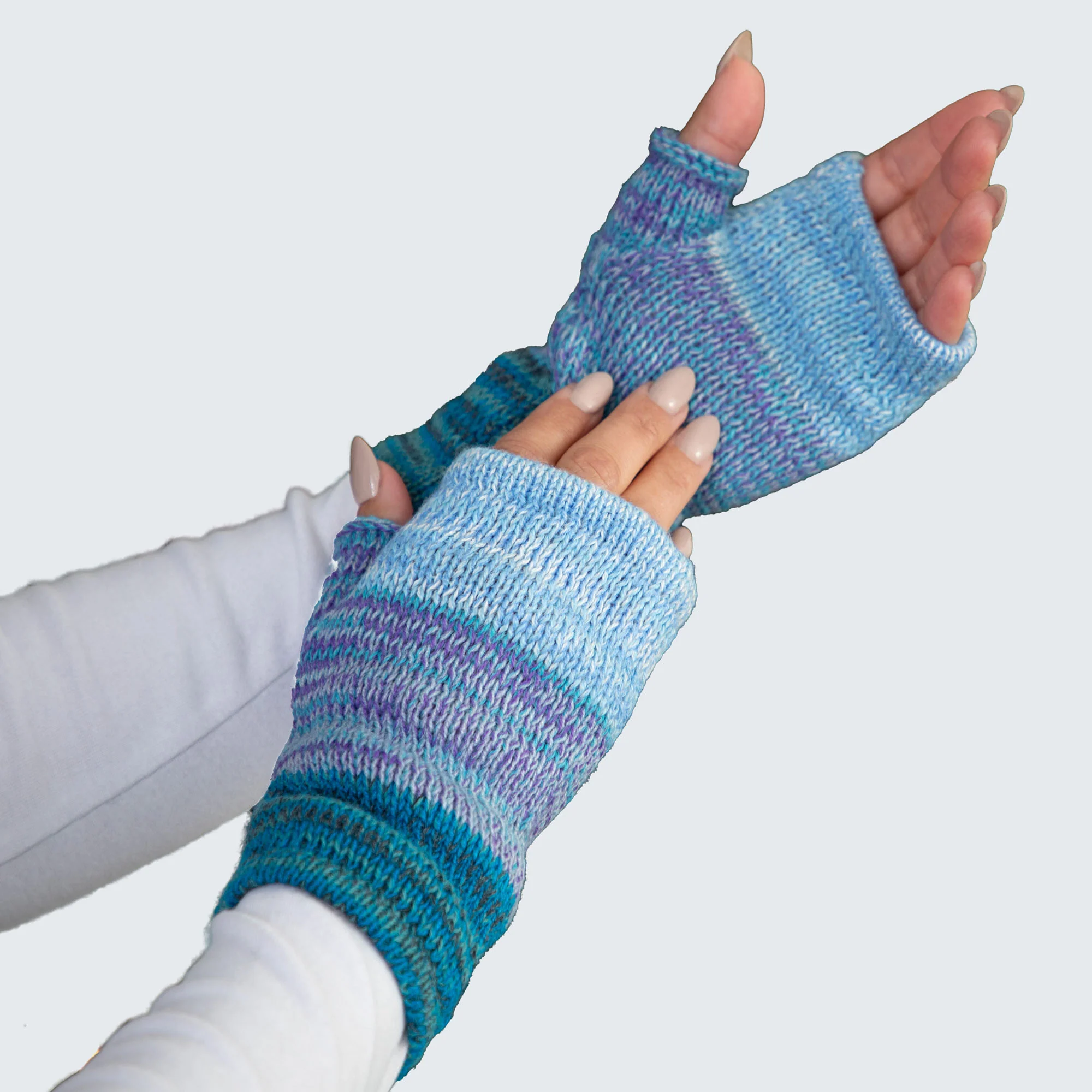Alpaca Fingerless Mittens | Handmade, Fair Trade, 100% Alpaca Fiber - Image 10