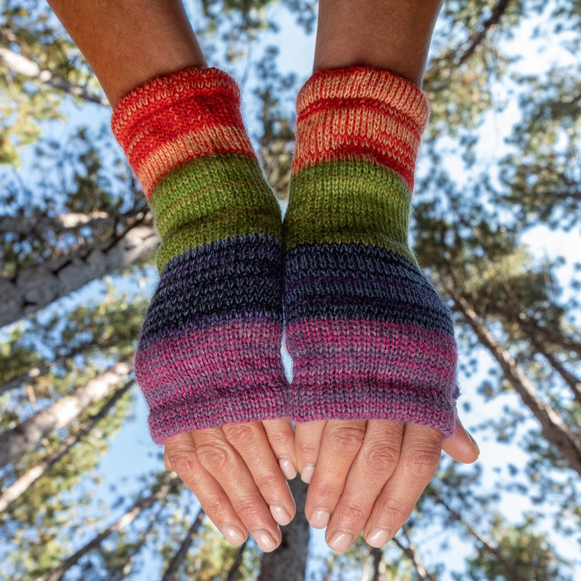 Alpaca Fingerless Mittens | Handmade, Fair Trade, 100% Alpaca Fiber - Image 4