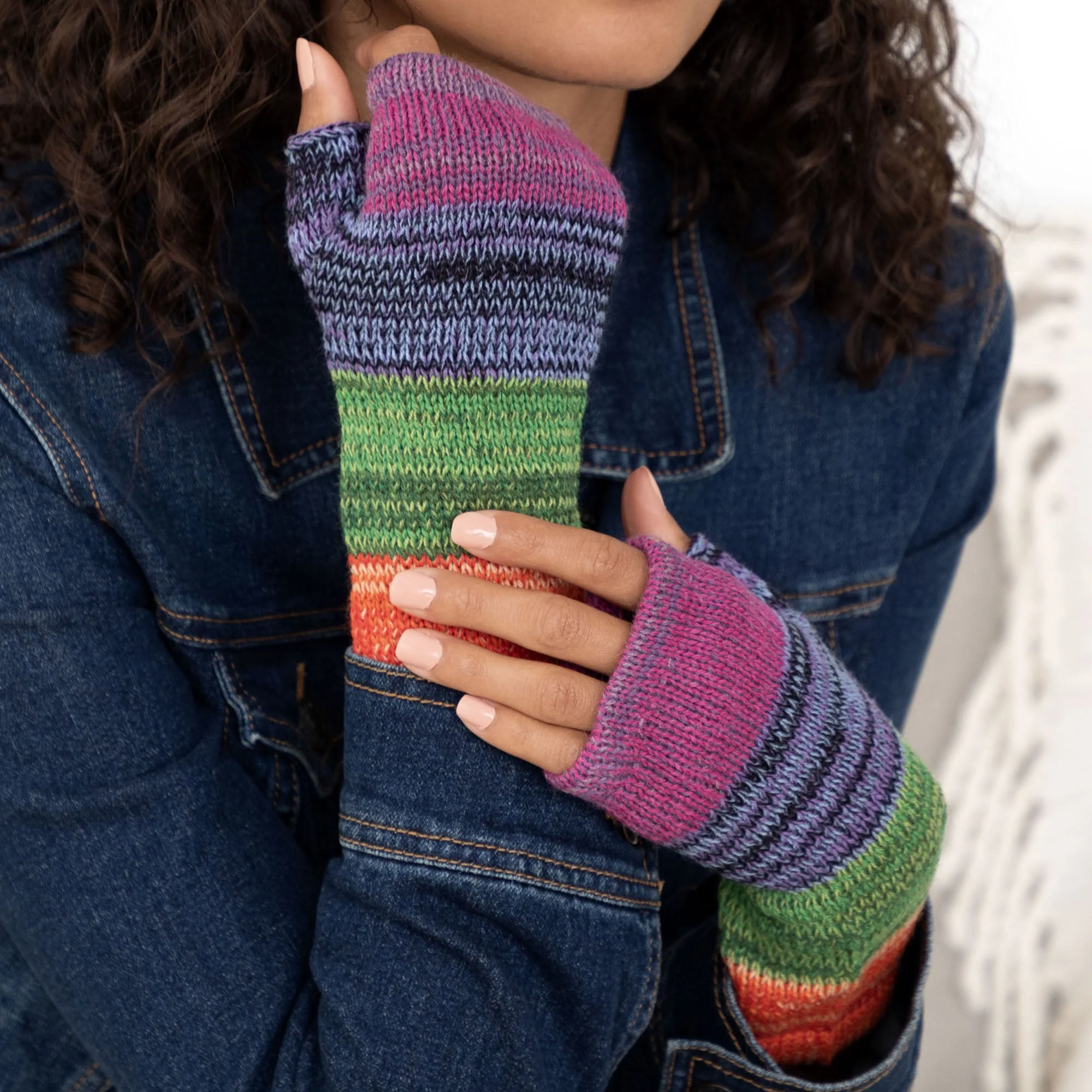 Alpaca Fingerless Mittens | Handmade, Fair Trade, 100% Alpaca Fiber - Image 48