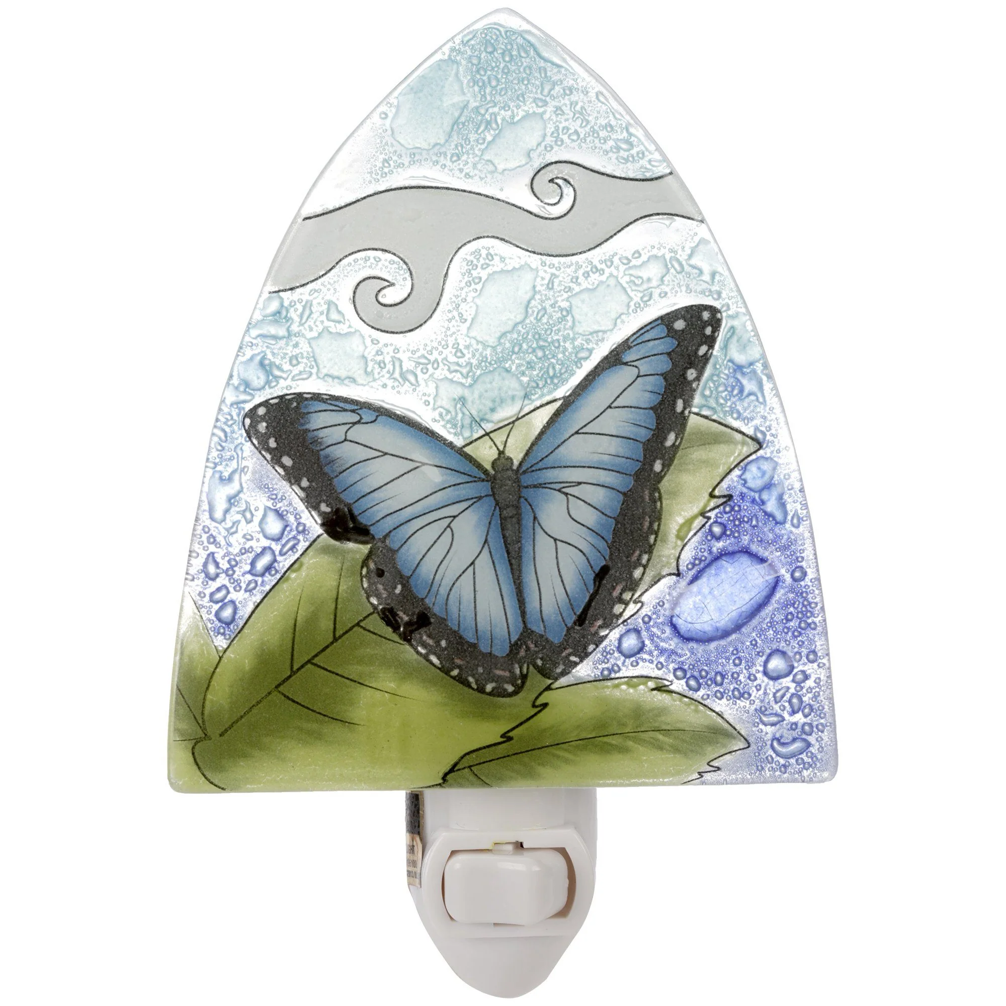 Blue Butterfly Recycled Glass Night Light - Image 3