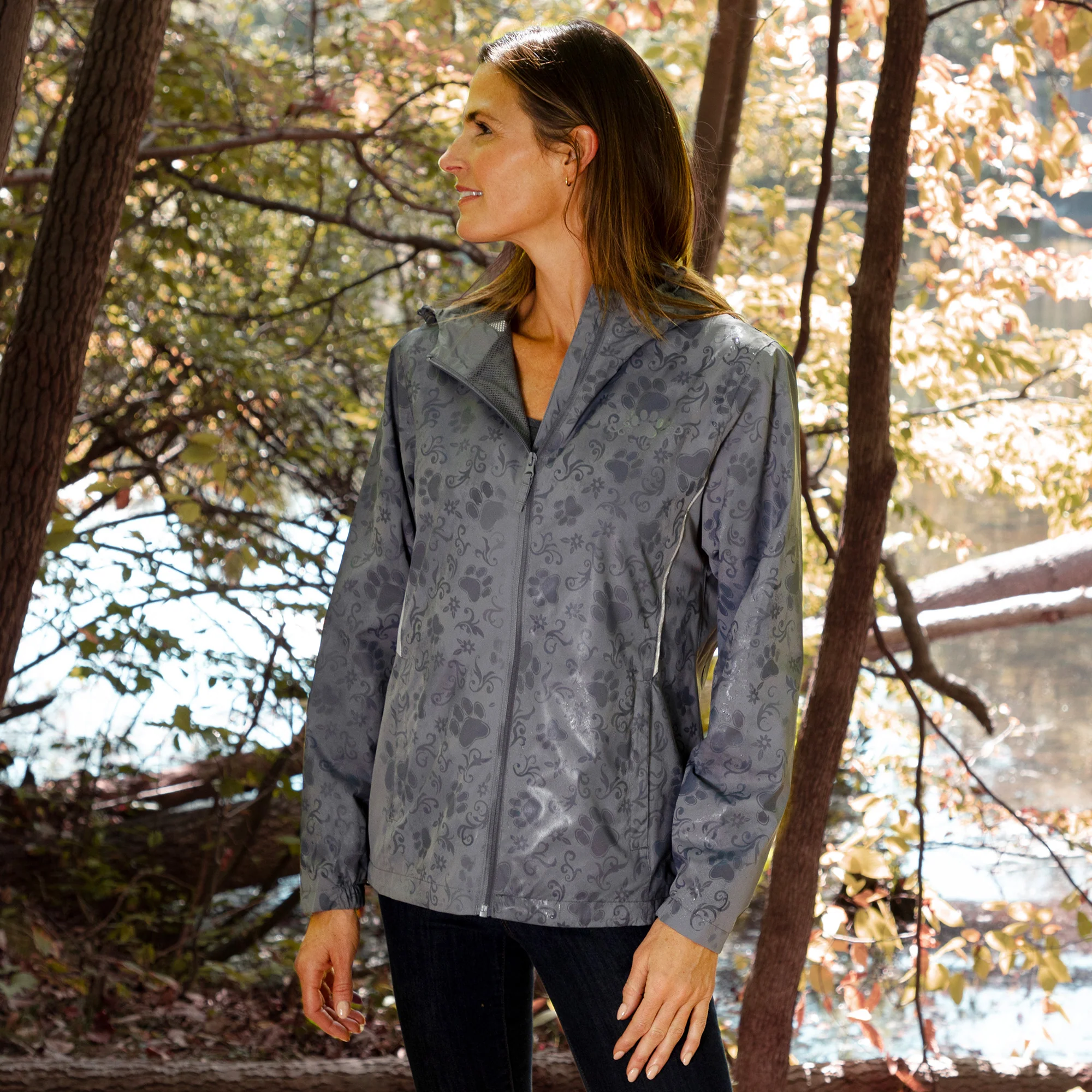 Magical Print Paw Print Rain Jacket - Image 13
