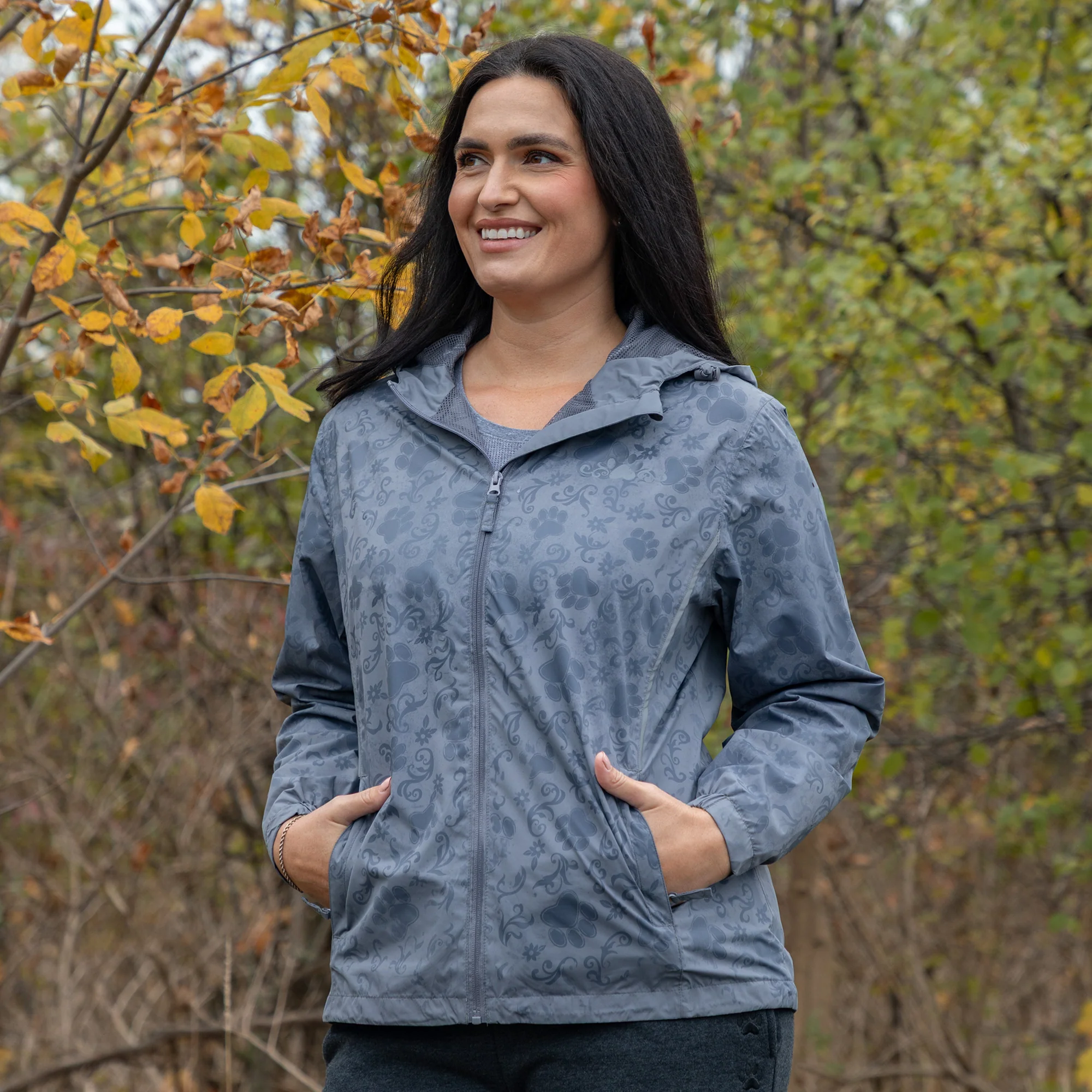 Magical Print Paw Print Rain Jacket - Image 14