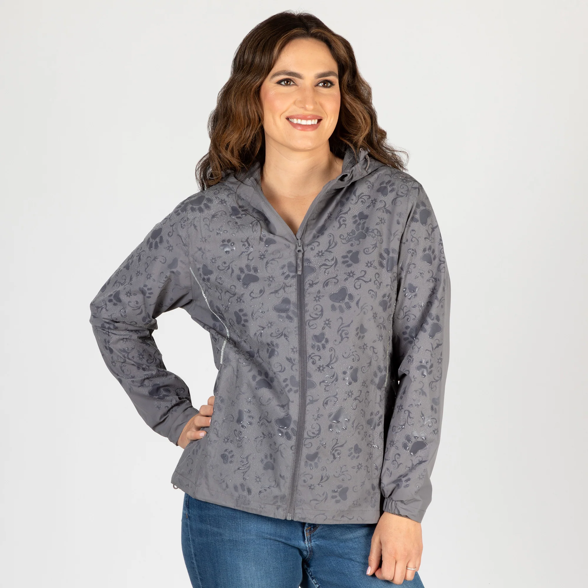 Magical Print Paw Print Rain Jacket - Image 15