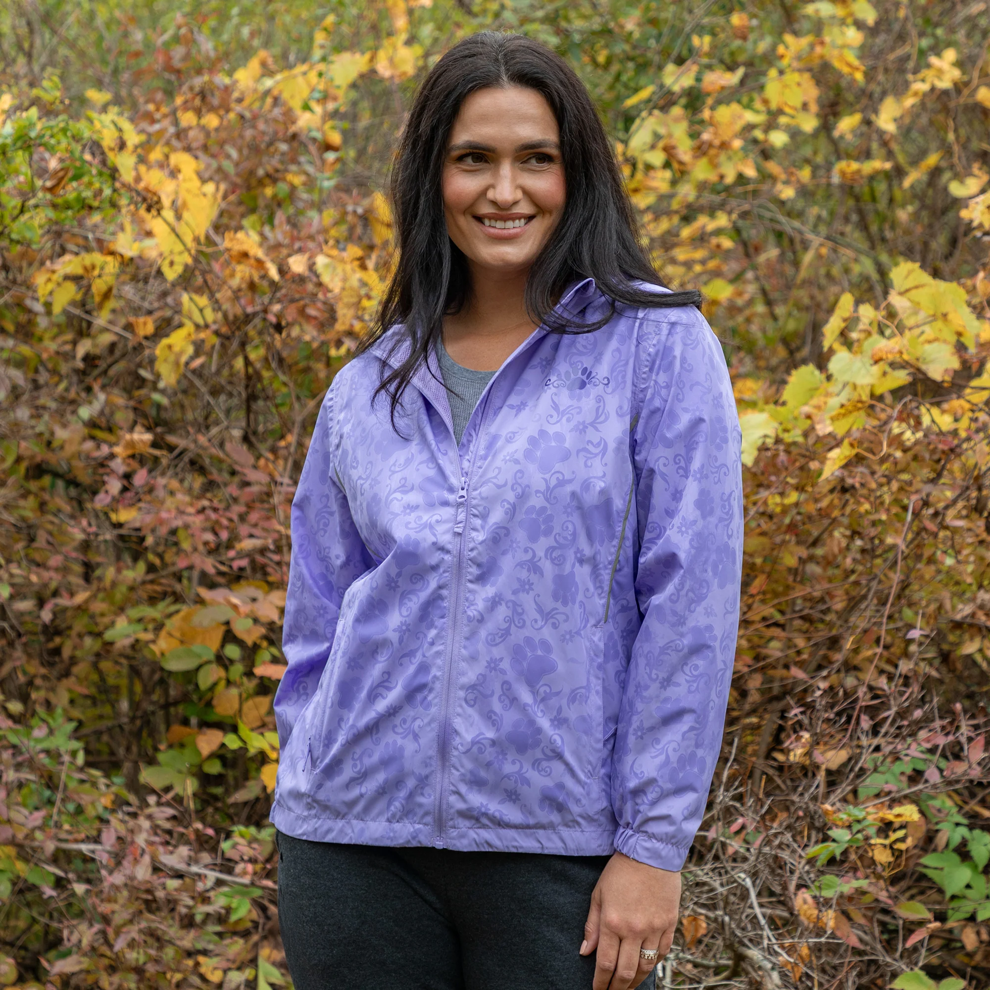 Magical Print Paw Print Rain Jacket - Image 4
