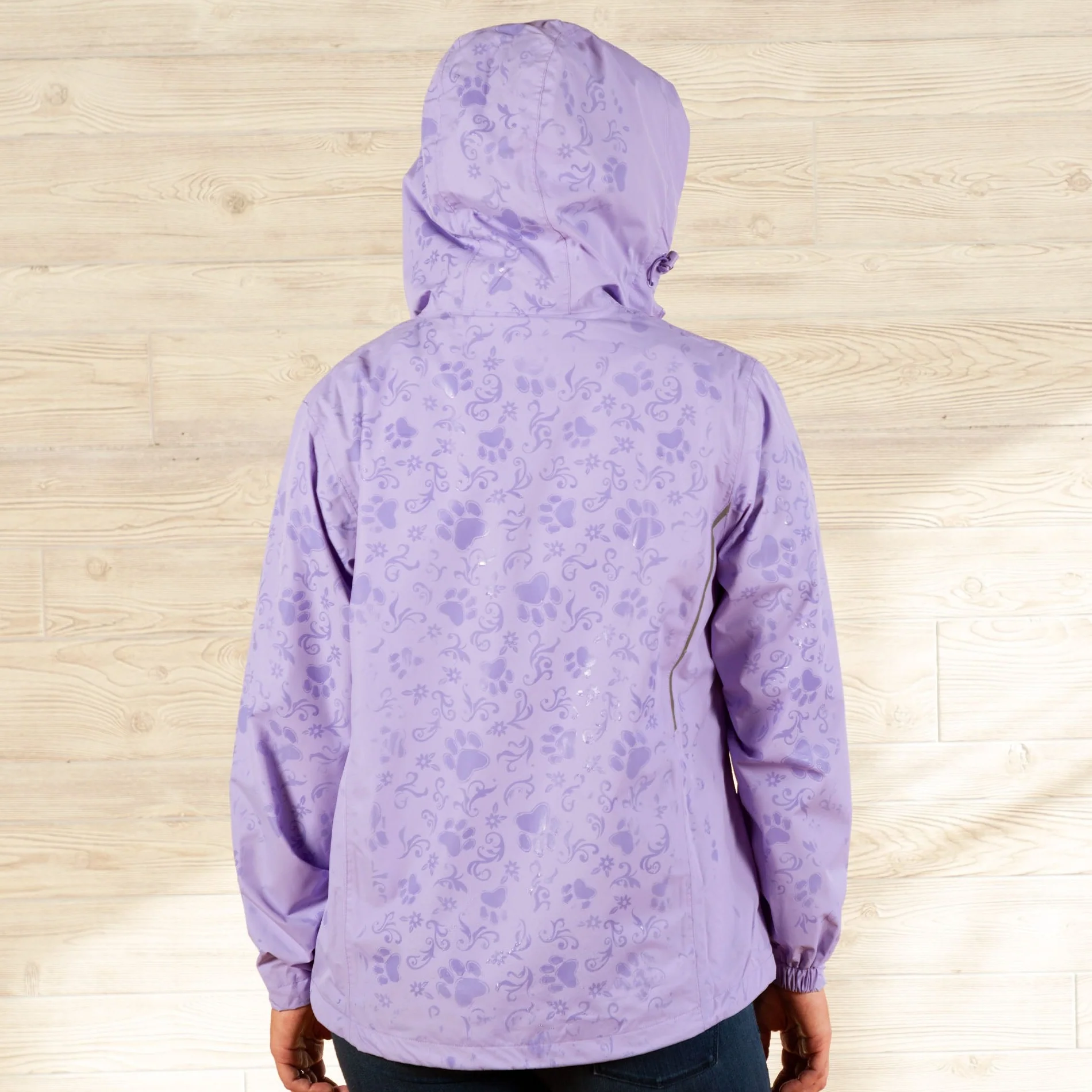 Magical Print Paw Print Rain Jacket - Image 6