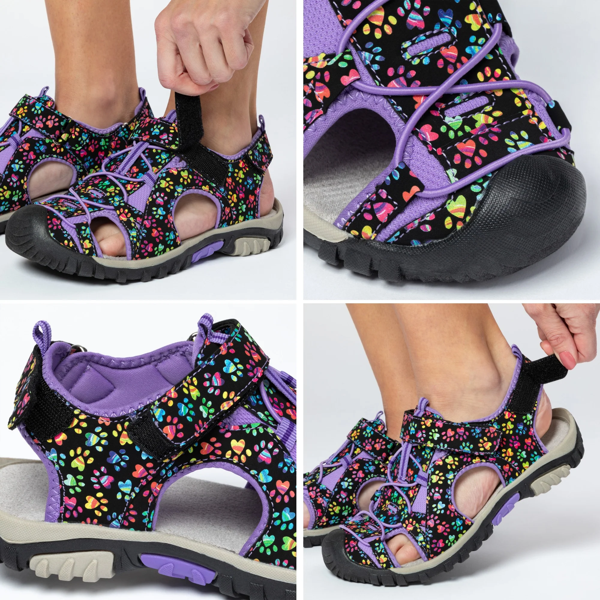 Walking Paws Adjustable Closed Toe Sport Sandals - Image 5