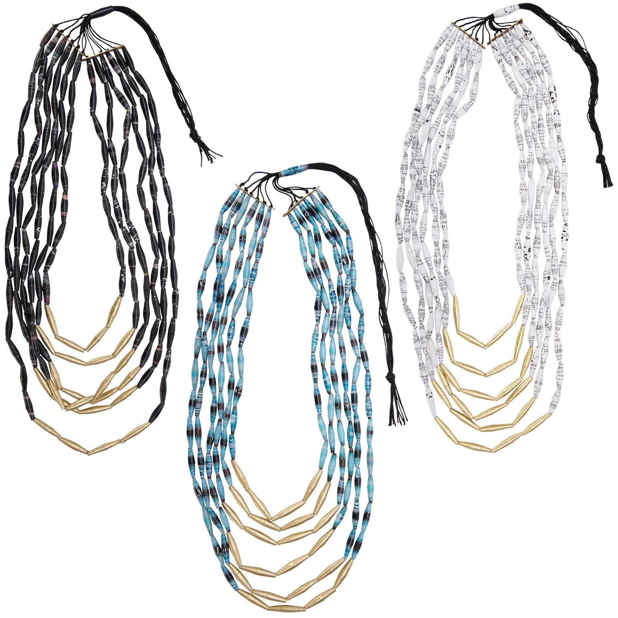 Quazi Long Layers Recycled Necklace - Image 6