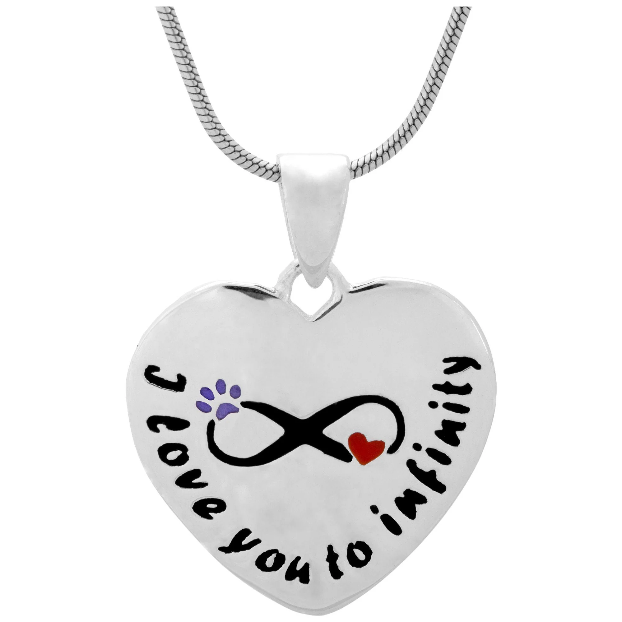 Love To Infinity Sterling Paw Necklace - Image 4