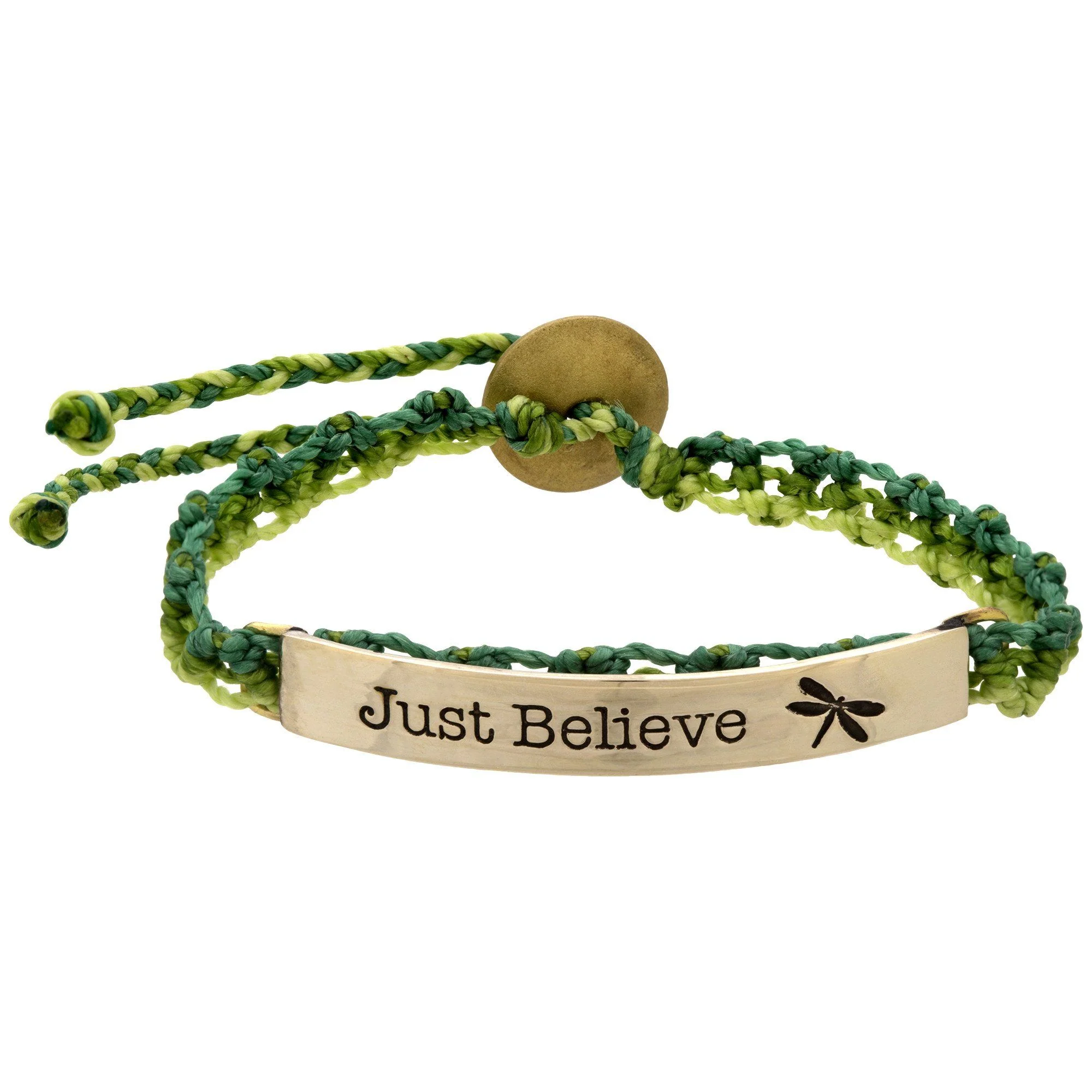 Just Believe Dragonfly Woven Bracelet - Image 2