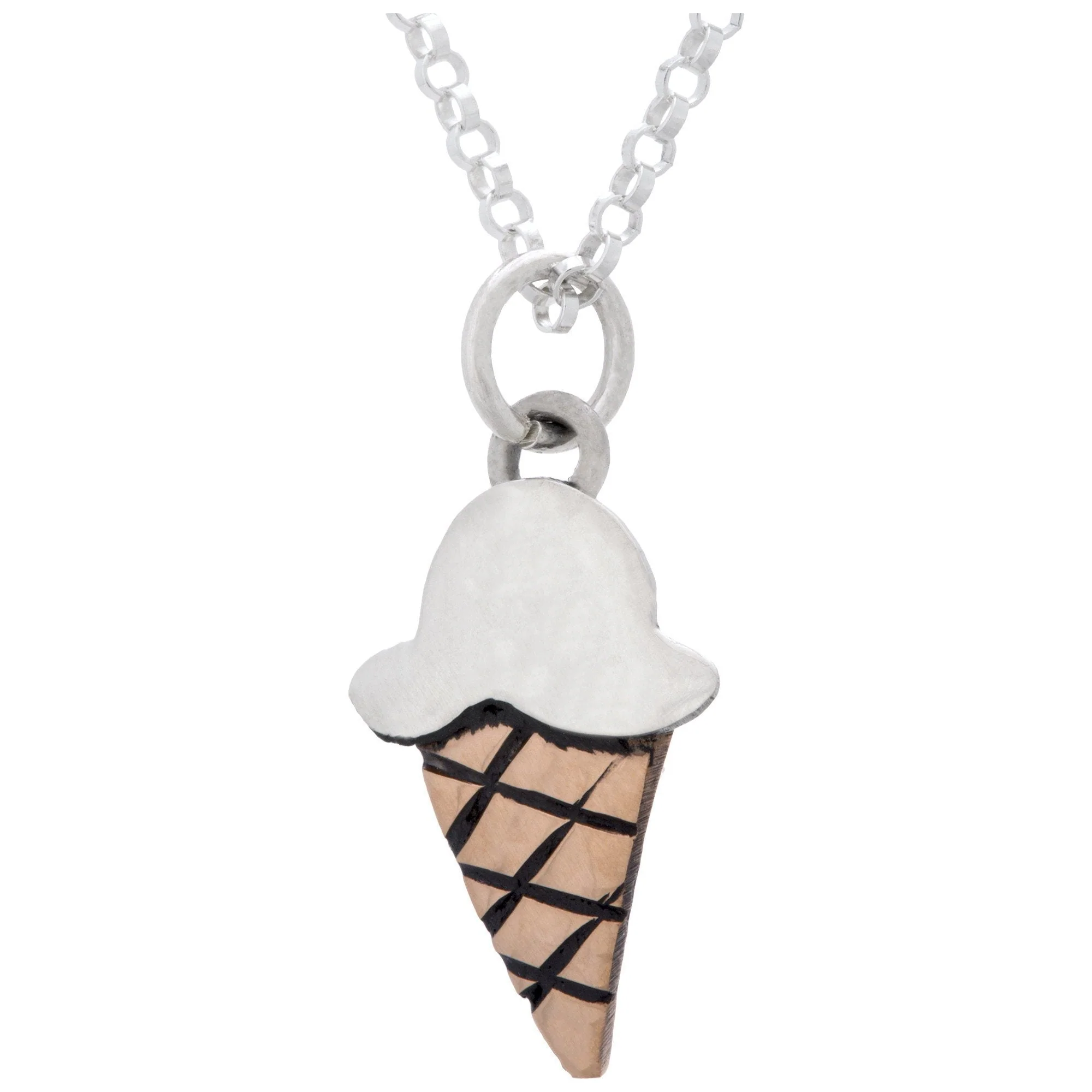Ice Cream Cone Sterling Necklace - Image 2