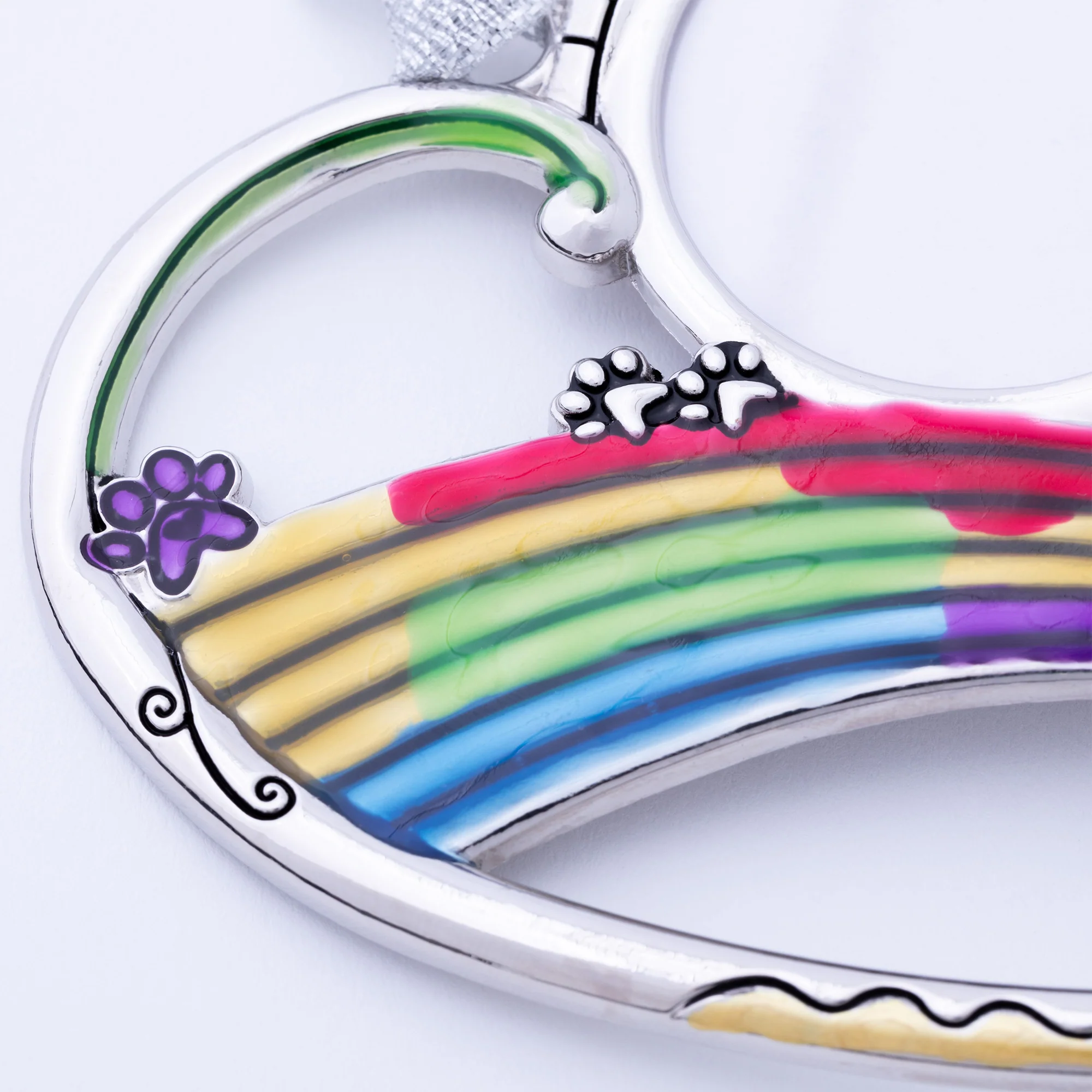 Rainbow Bridge Paw Print Photo Ornament - Image 11