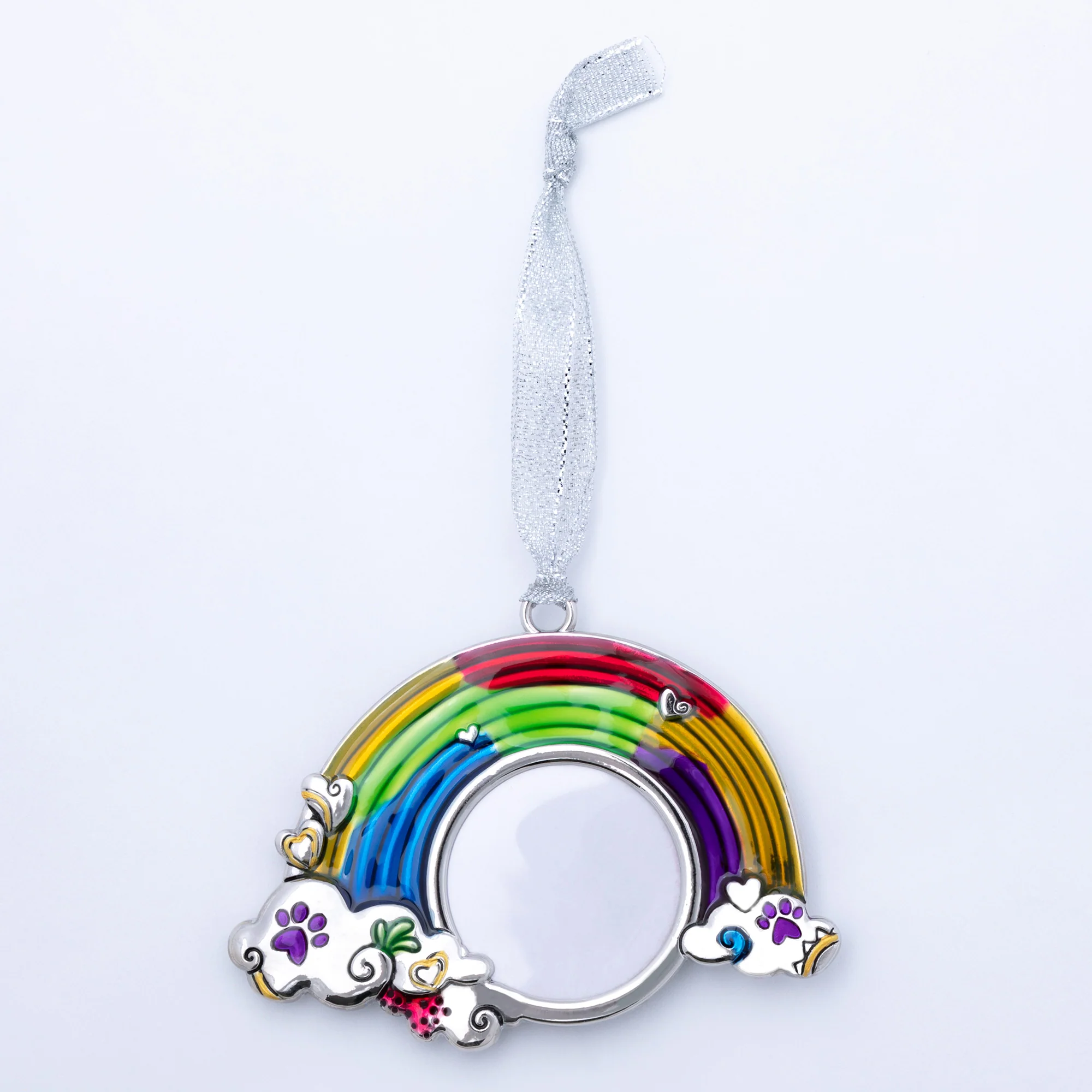 Rainbow Bridge Paw Print Photo Ornament - Image 6