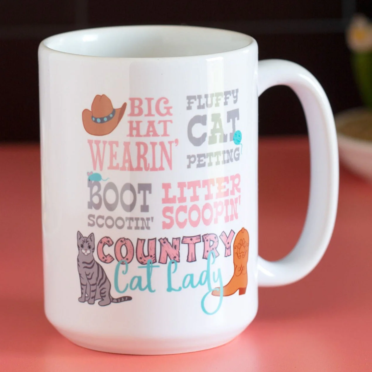 Boot Scootin' Country Cat Lady Mug - Image 4