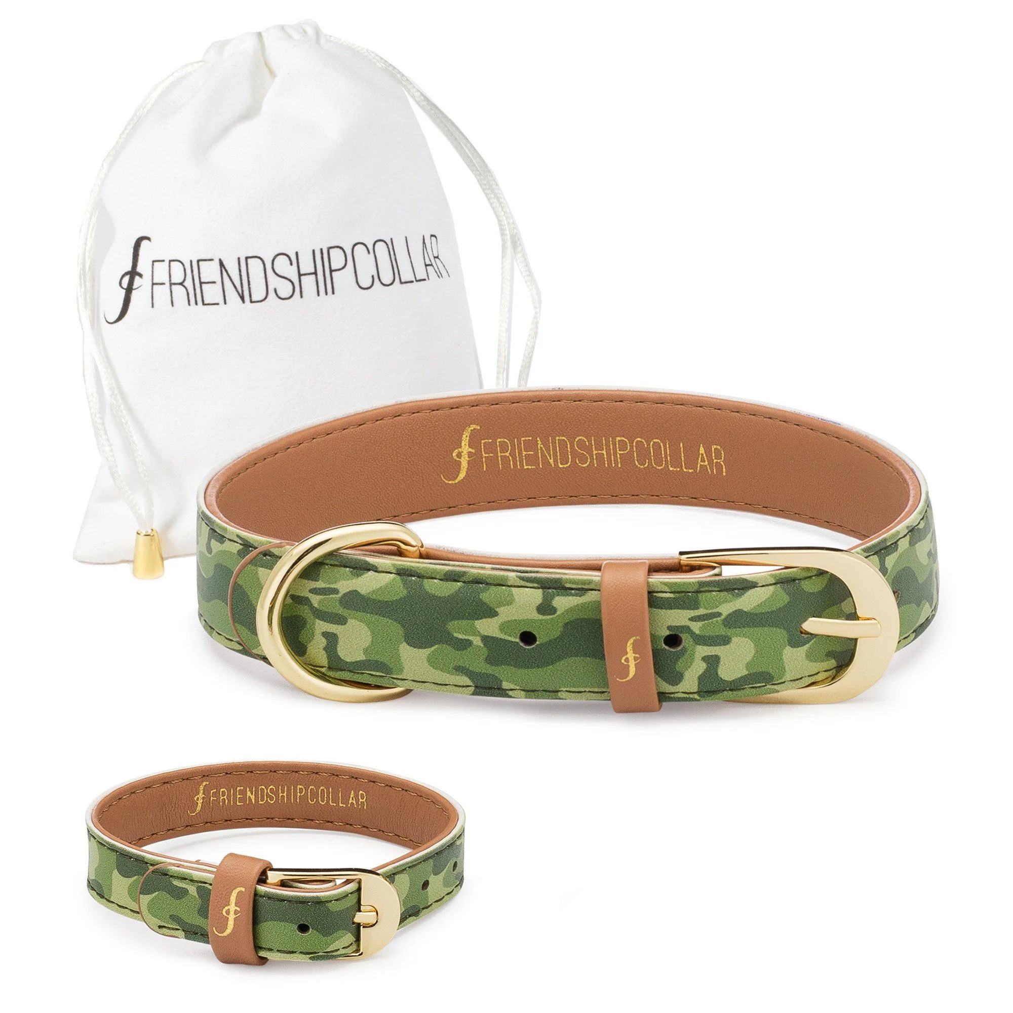 Camo Dog Friendship Collar & Bracelet Set - Image 2
